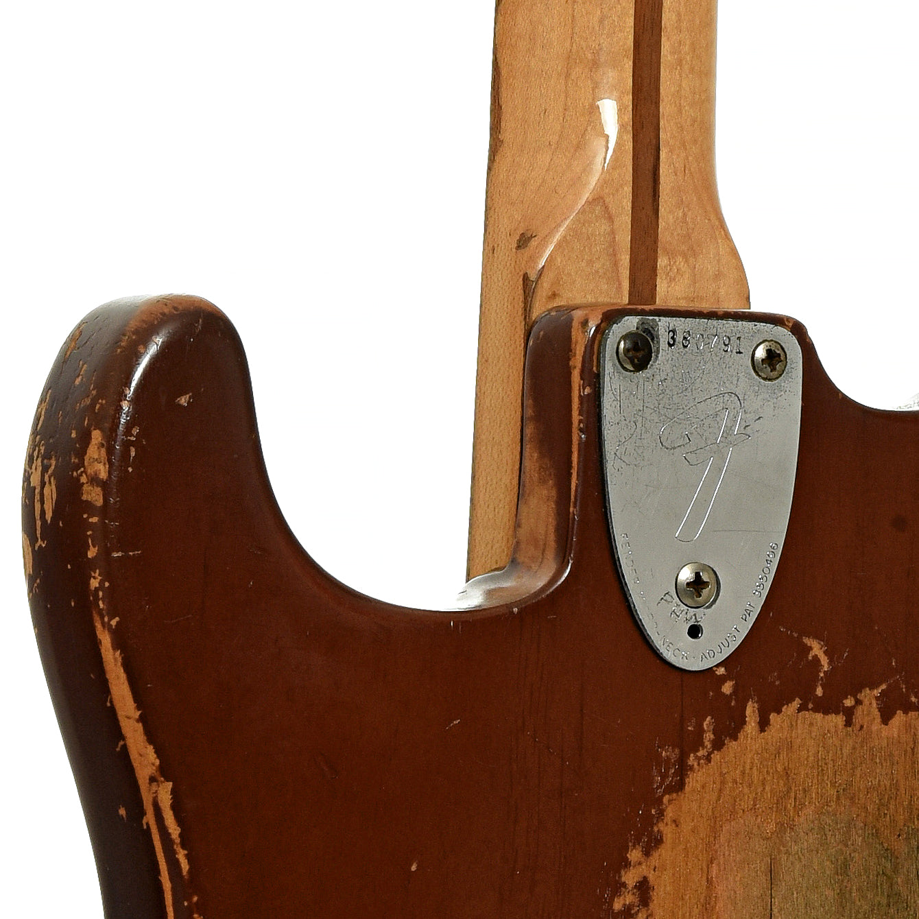 Neck joint of Fender Stratocaster Electric Guitar