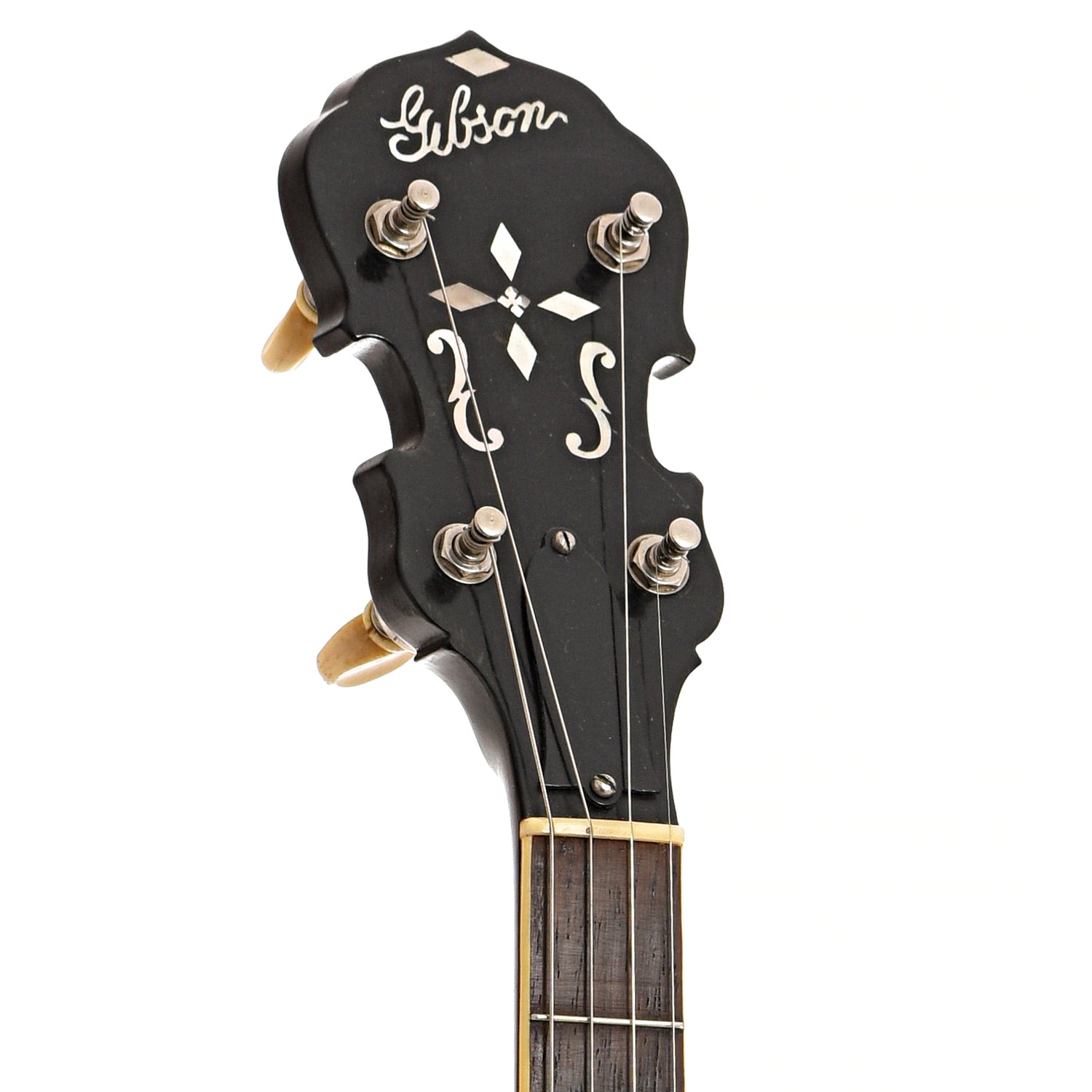 Front headstock of 1929 Gibson TB-3 Tenor Banjo