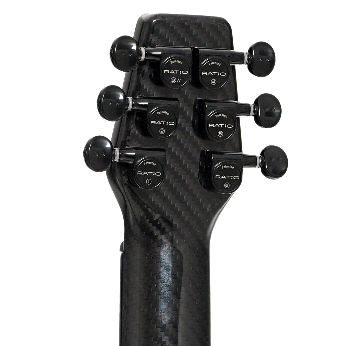 back headstock of KLOS Guitars Full Carbon Deluxe Acoustic-Electric Travel Guitar