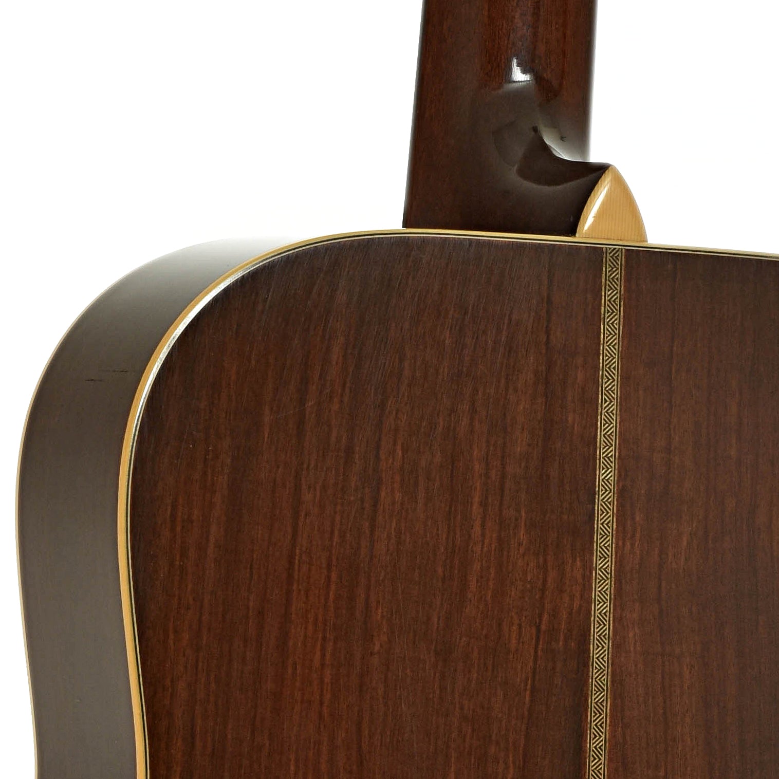 Neck joint of Pre-War International Herringbone Dreadnought Guitar