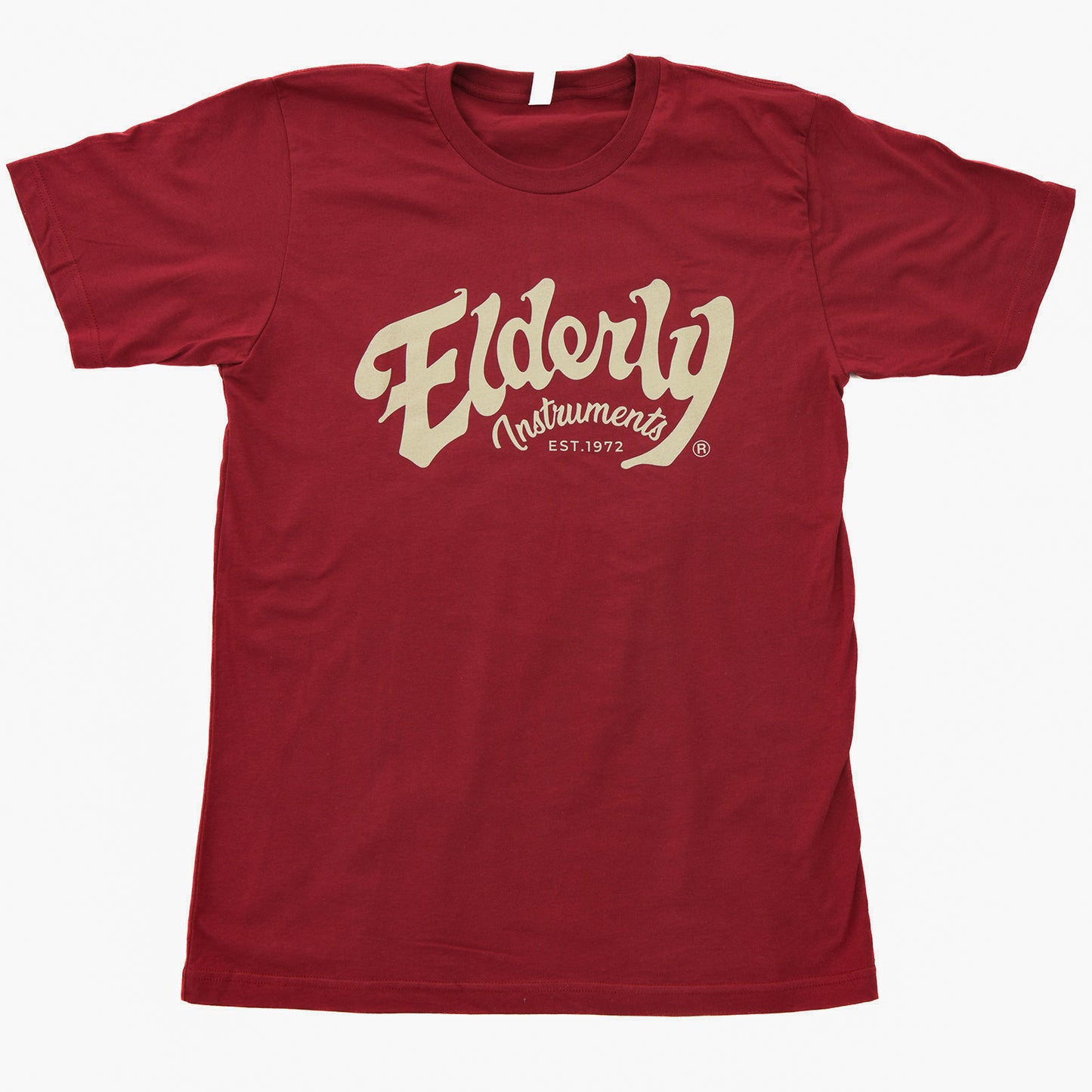 Elderly Instruments 2-Sided Logo-Building Shirt, Cranberry (Various Sizes)