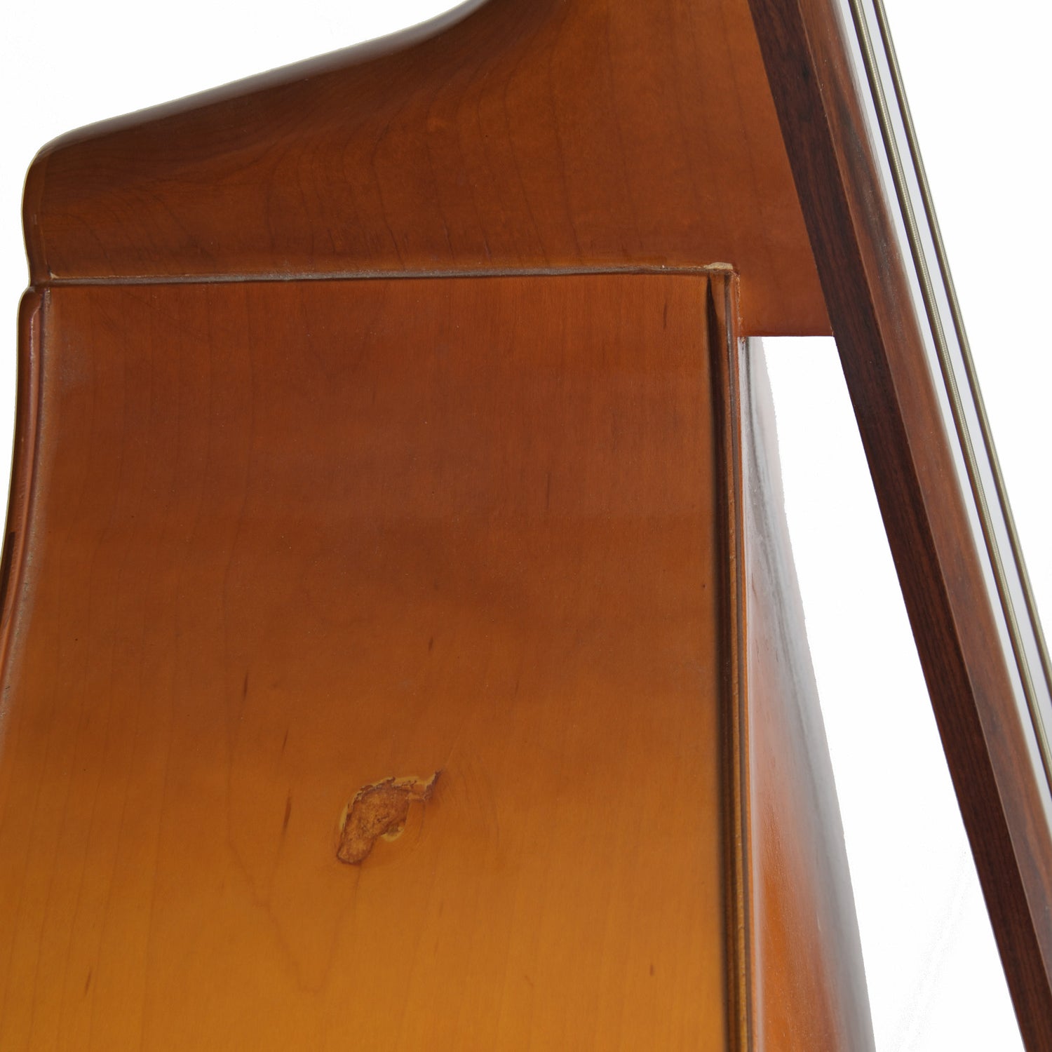 Repair on side of Englehardt M-1 3/4 Upright Bass