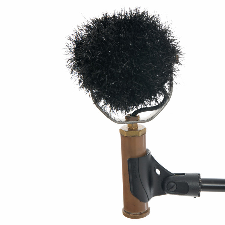 Ear Trumpet Knit Windscreen on Microphone