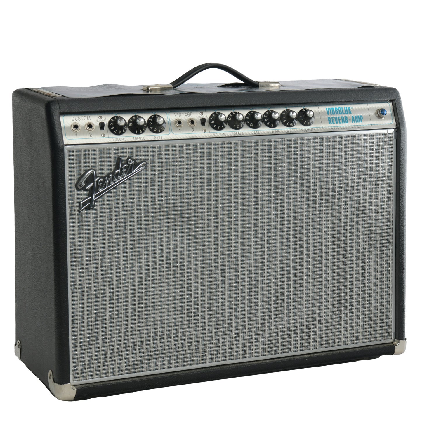 Front and side of Fender Vibrolux Reverb Custom
