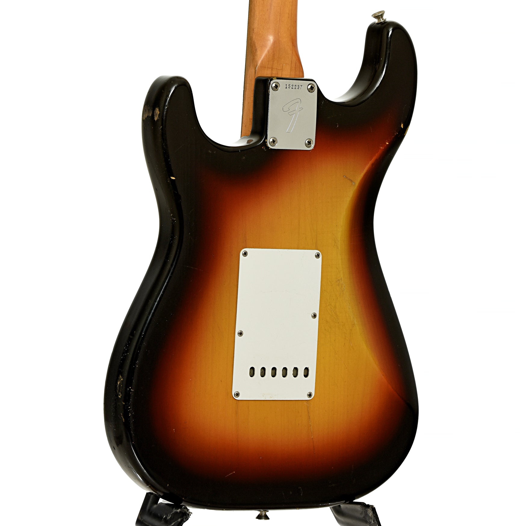 Back and side of Fender Stratocaster