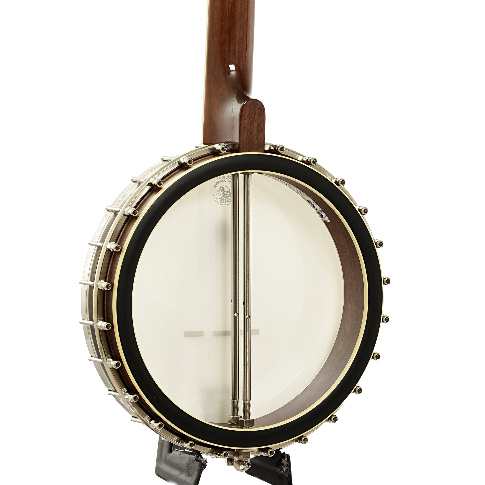Back and side of Deering Claw Grass 2 Open Back Banjo