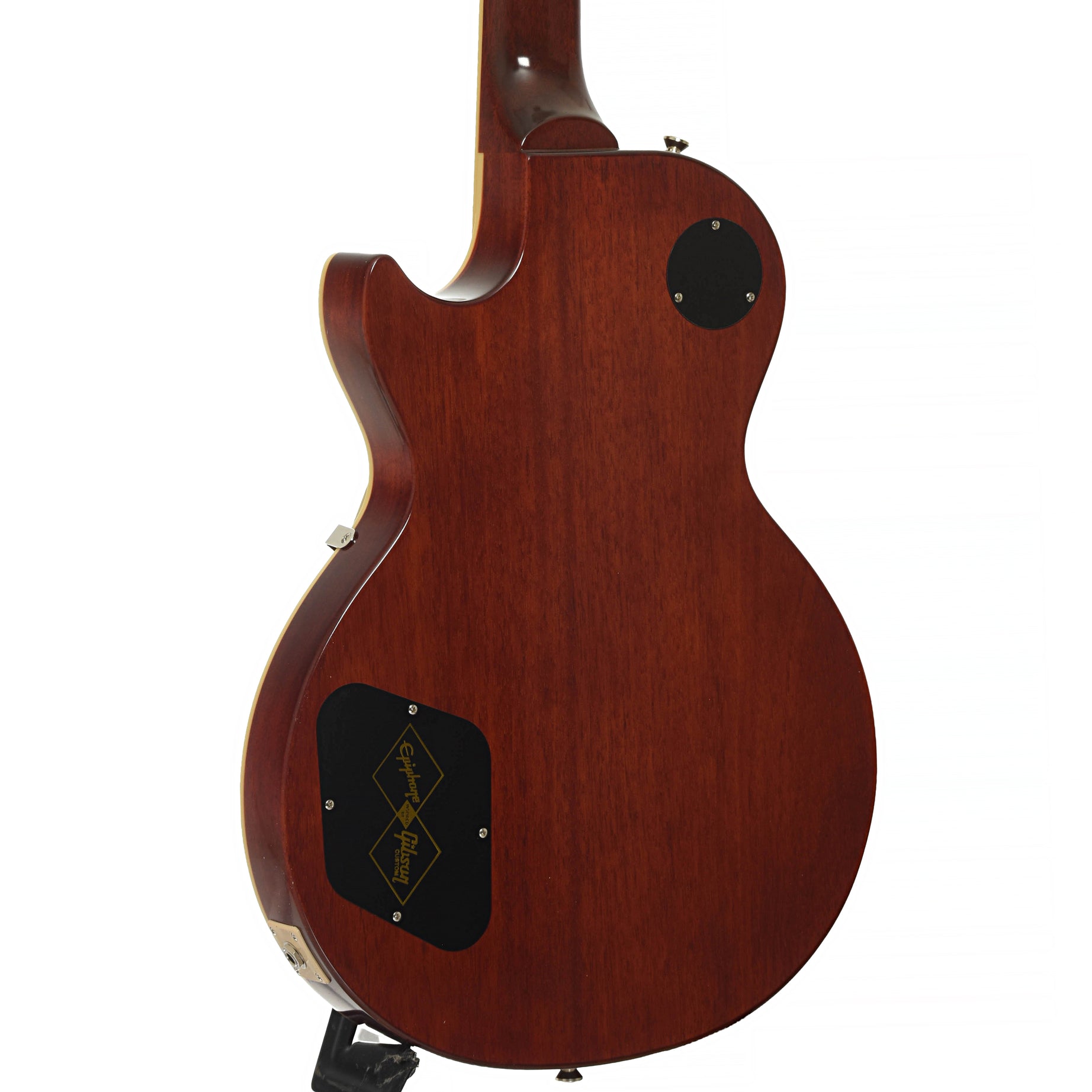 Back and side of Epiphone 1960 Les Paul Standard Reissue Electric Guitar & Case, Iced Tea Burst