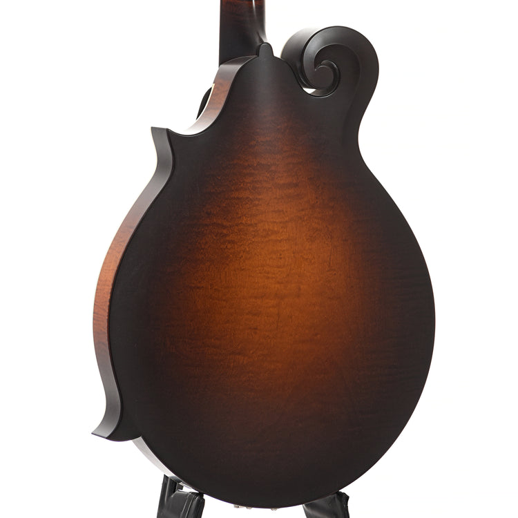 Back and side of Pava F5 Satin Model F-Mandolin, Full Sunburst