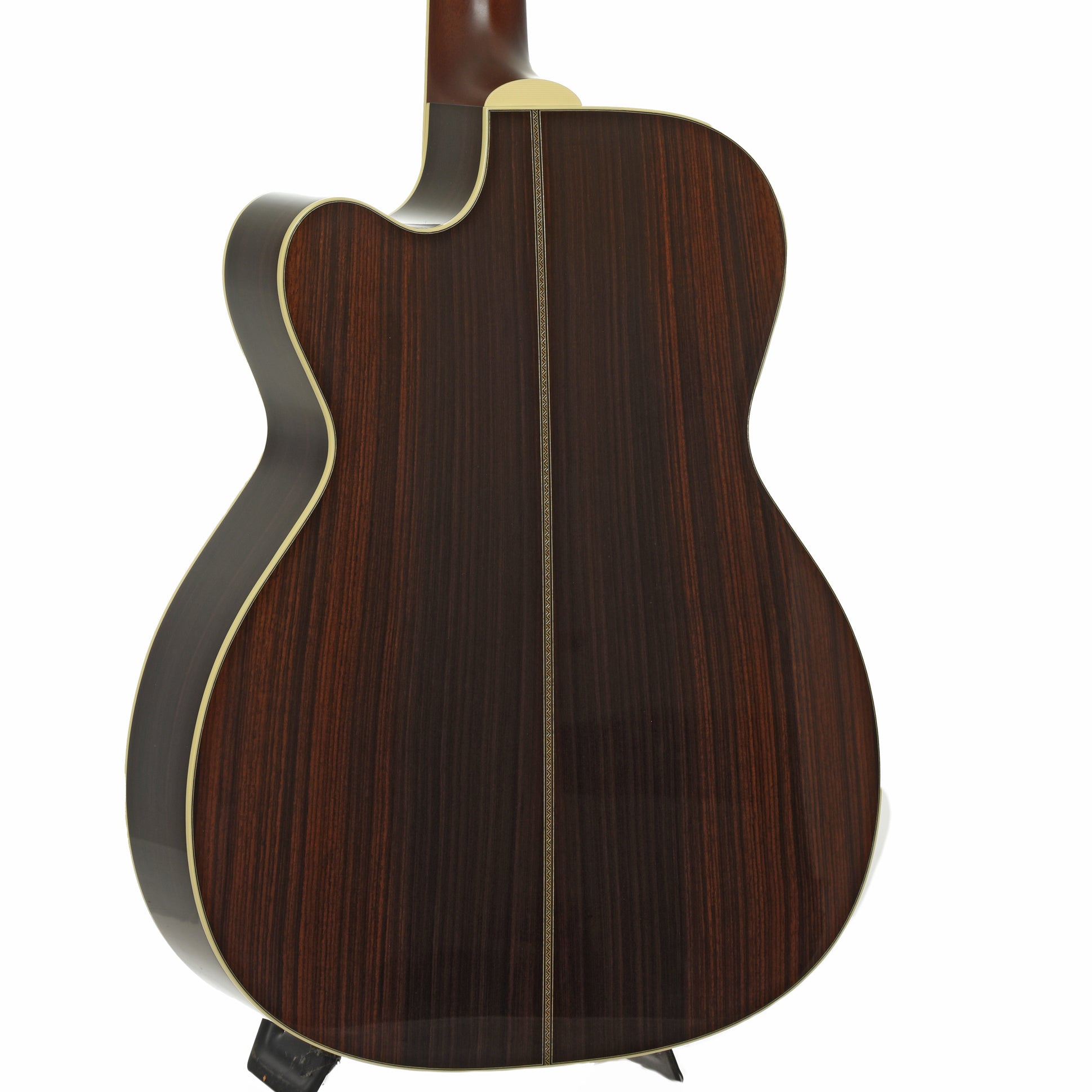 Back and side of Santa Cruz OM Custom Cutaway Acoustic Guitar