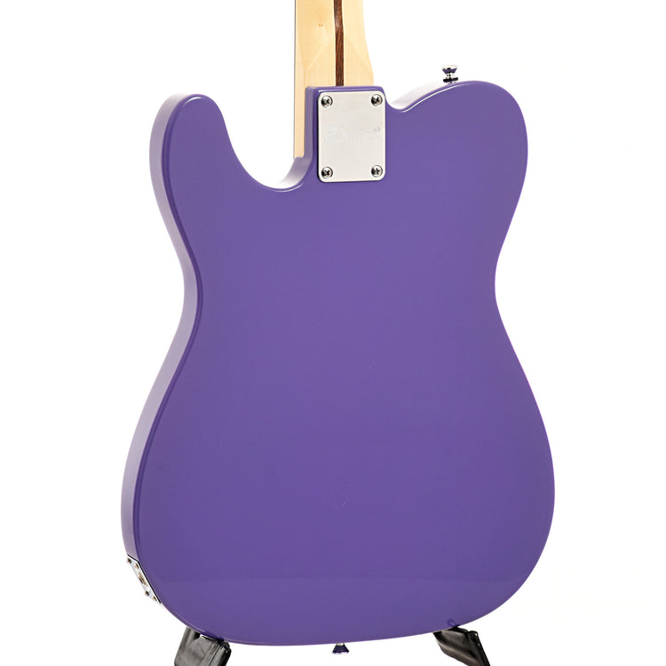 Back and side of Squier Sonic Esquire H, Ultraviolet