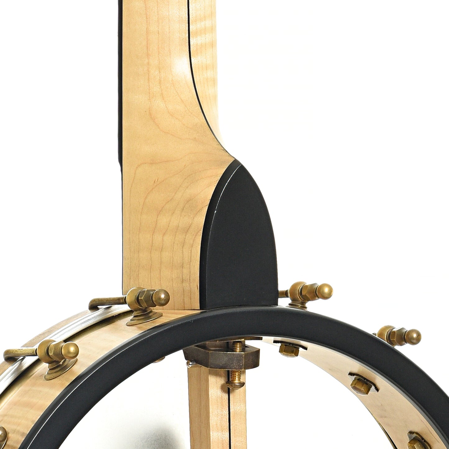 Neck joint of Pisgah Banjo Co. 11" Laydie Openback Banjo