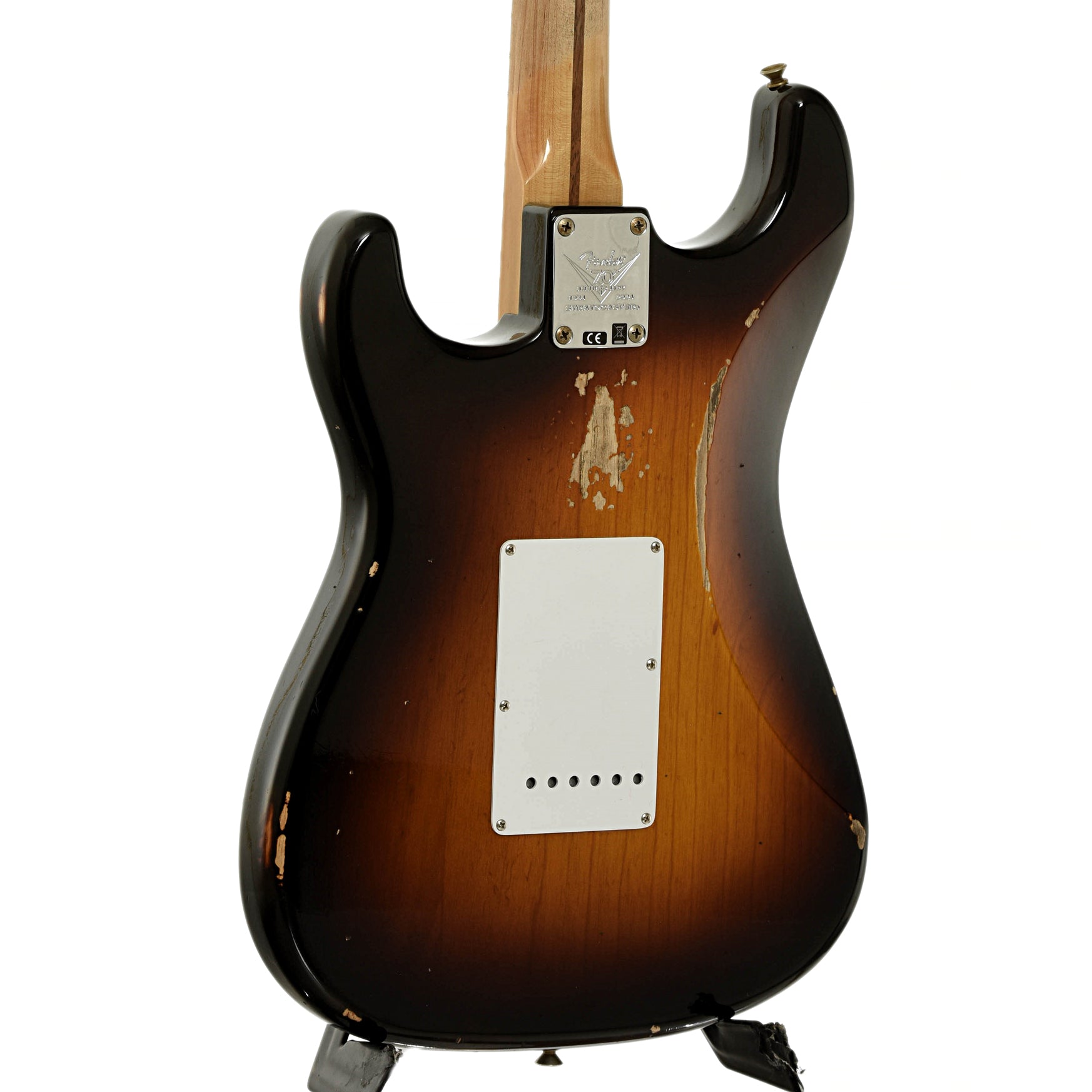Back and side of Fender Custom Shop  70th Anniversary Relic Stratocaster Electric Guitar