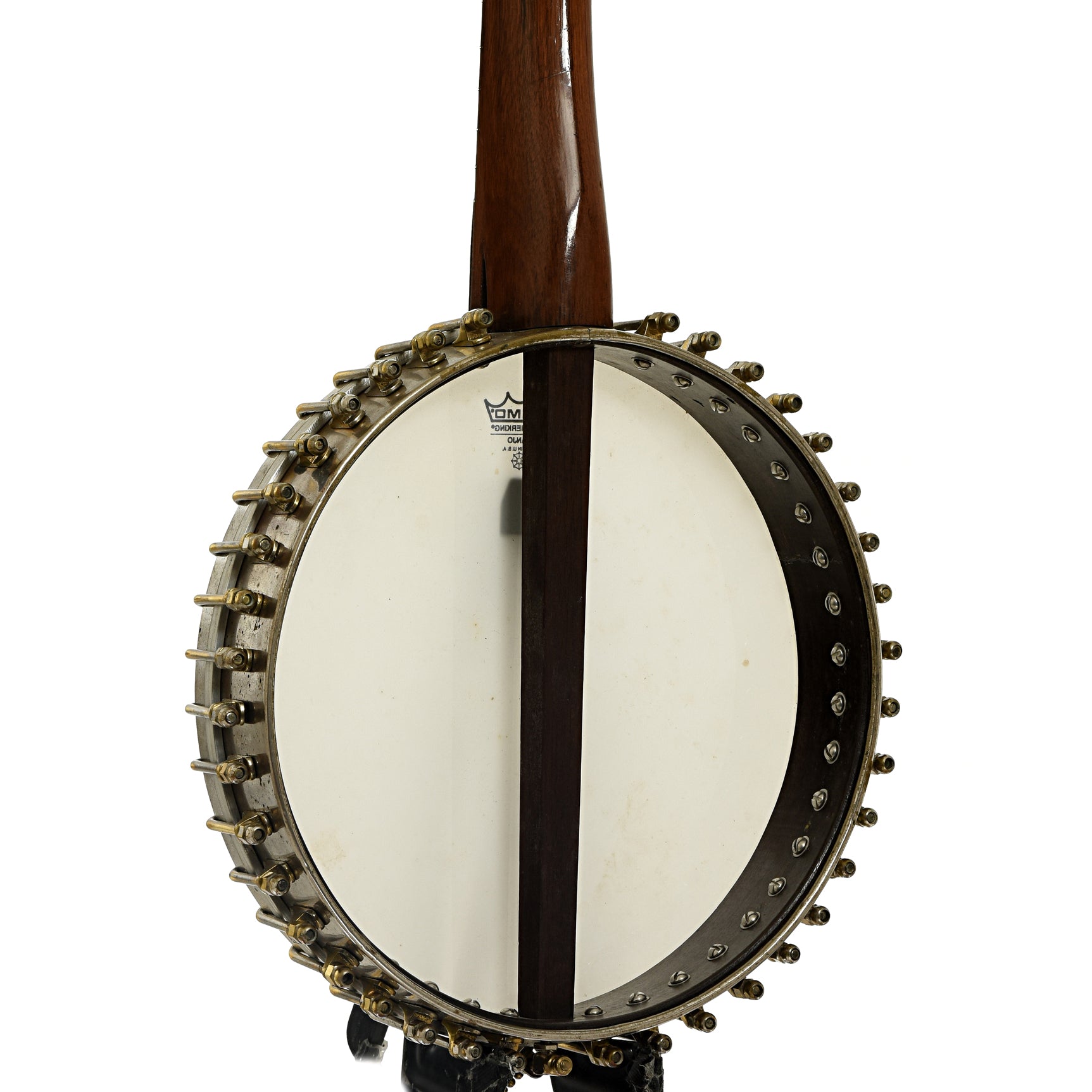 Back and side of Albert Houdlett & Sons “Royal Parlor Banjo” Openback Banjo