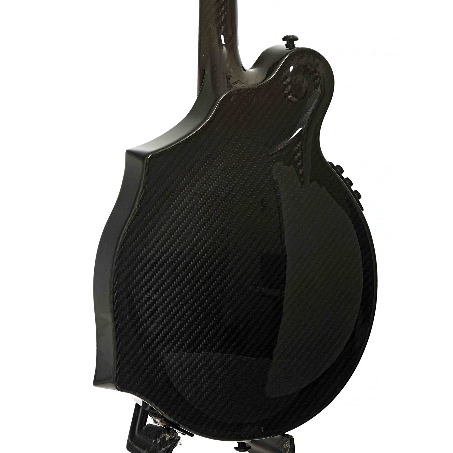 Back & Side of KLOS Carbon Fiber F-Style Mandolin with Active EQ