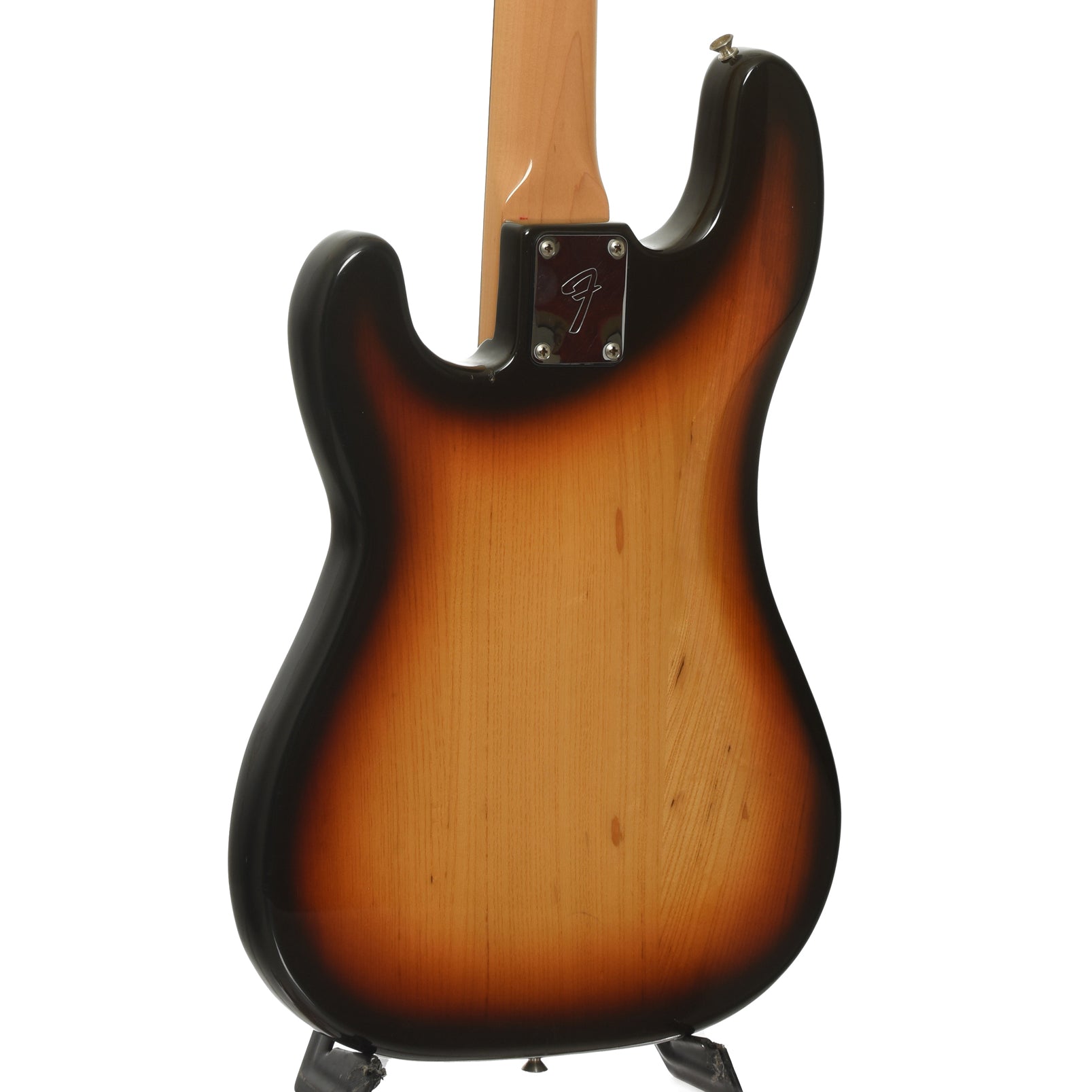Back and side of Fender Precision Fretless Electric Bass