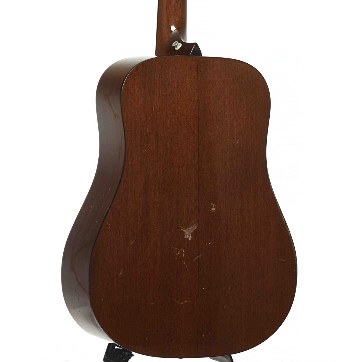 Back & Side of Pre-war Guitars Co. Dreadnought Mahogany Acoustic Guitar & Case, Level 1 Shade Top