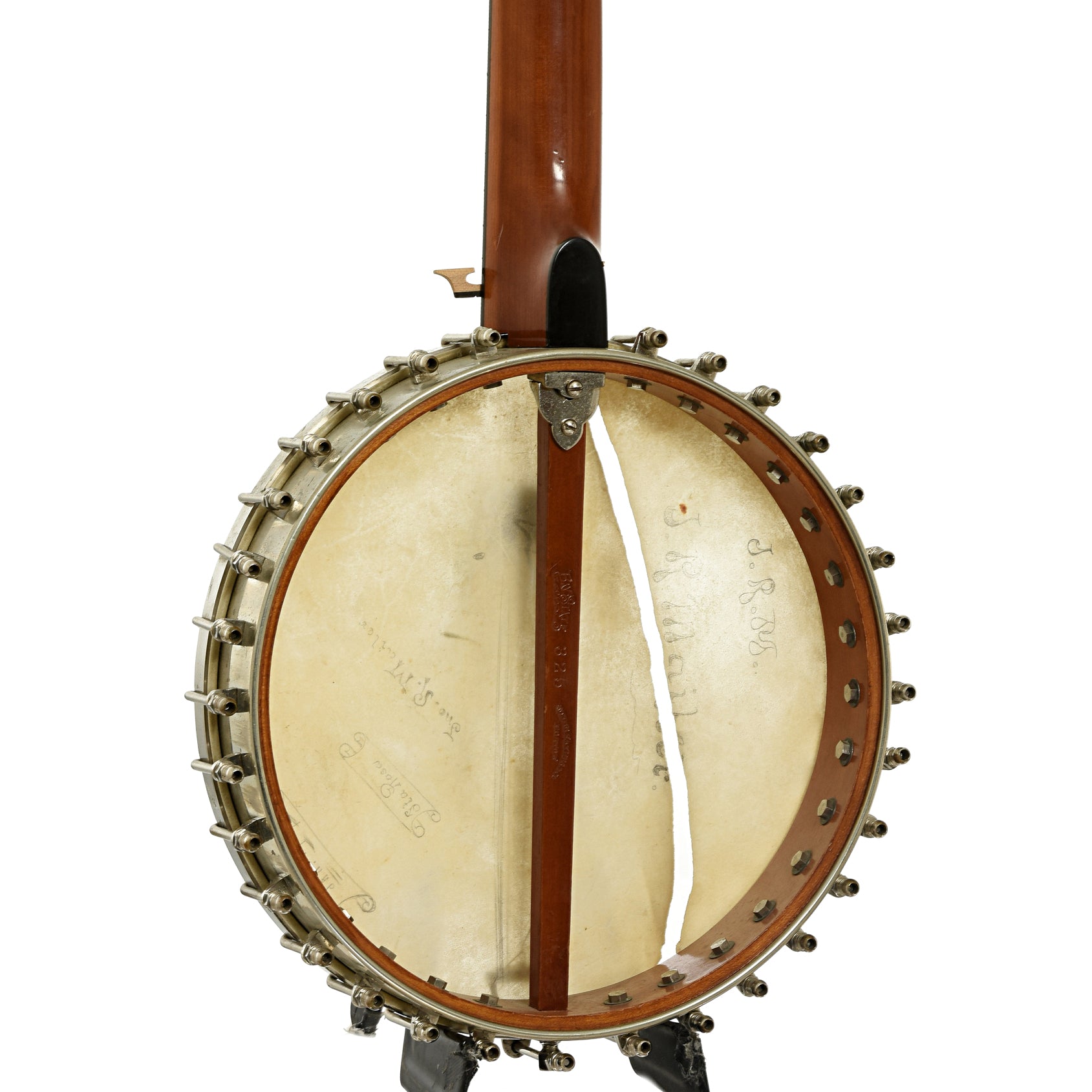 Back and side of Haynes Bay State Model 325 Open Back Banjo