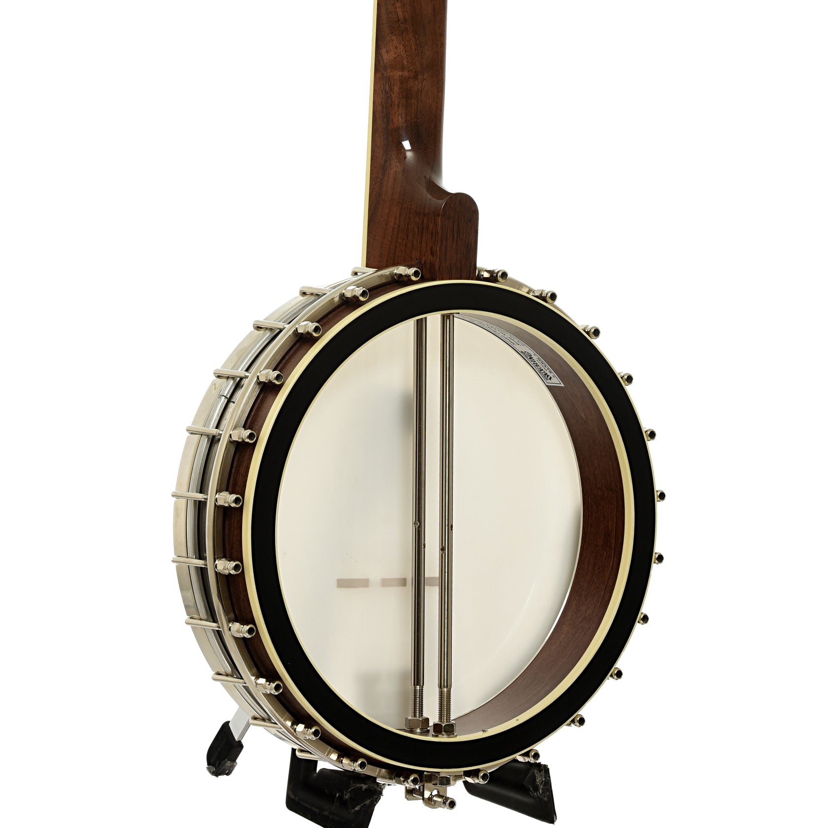 Back and side of Deering Clawgrass II Openback Banjo 