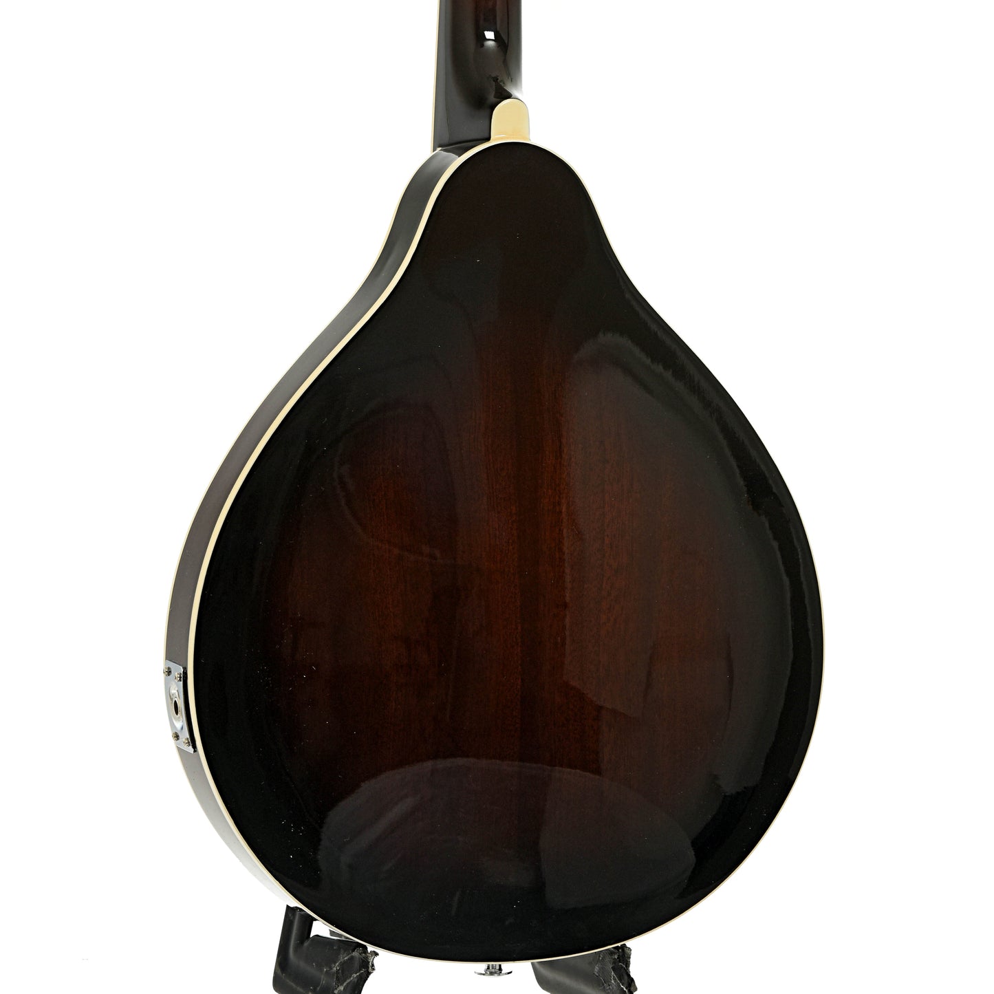 Back and side of Ibanez M510E Acoustic-Electric A-Style Mandolin, Dark Violin Sunburst