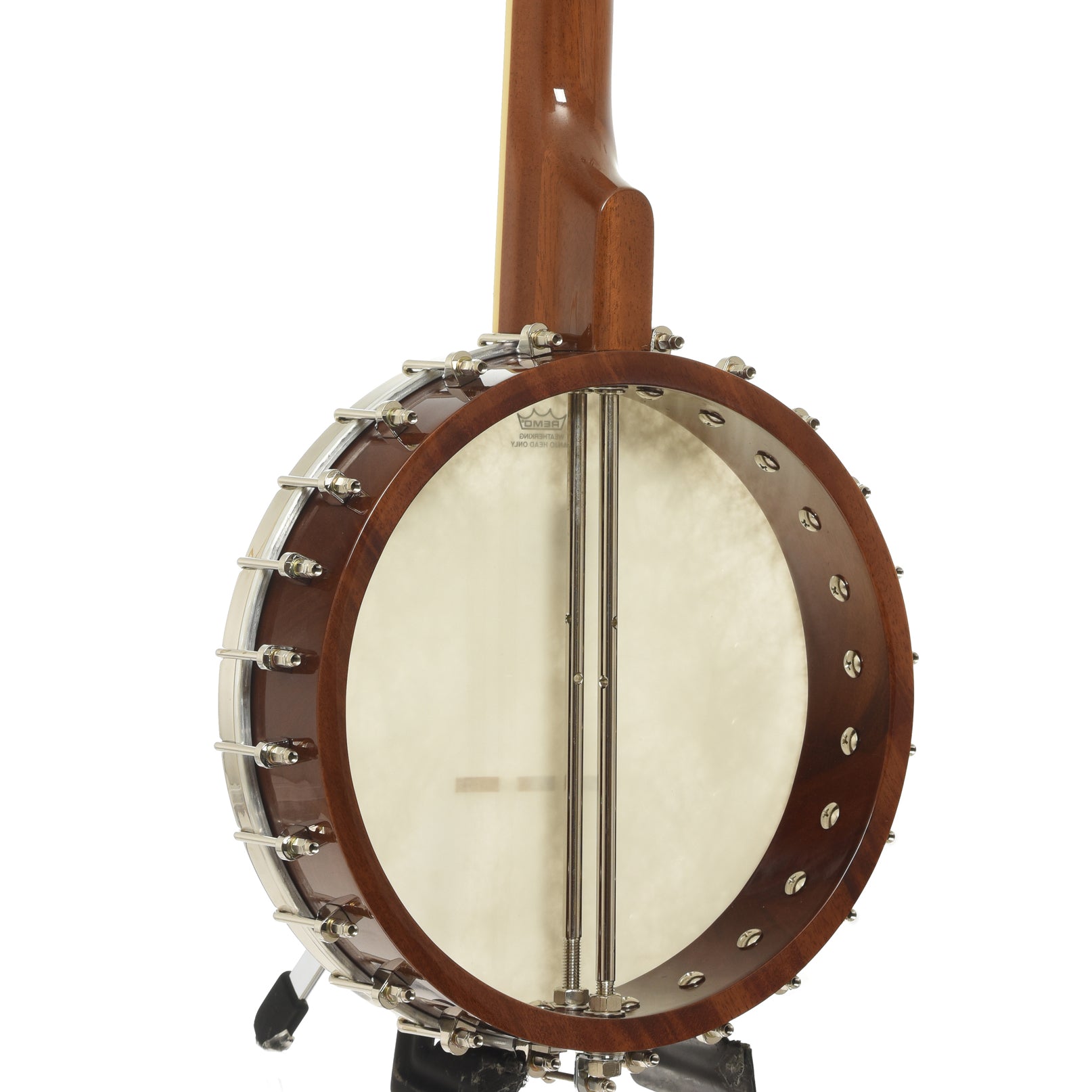 back and side of Epiphone Mastertone Bowtie Openback Banjo 