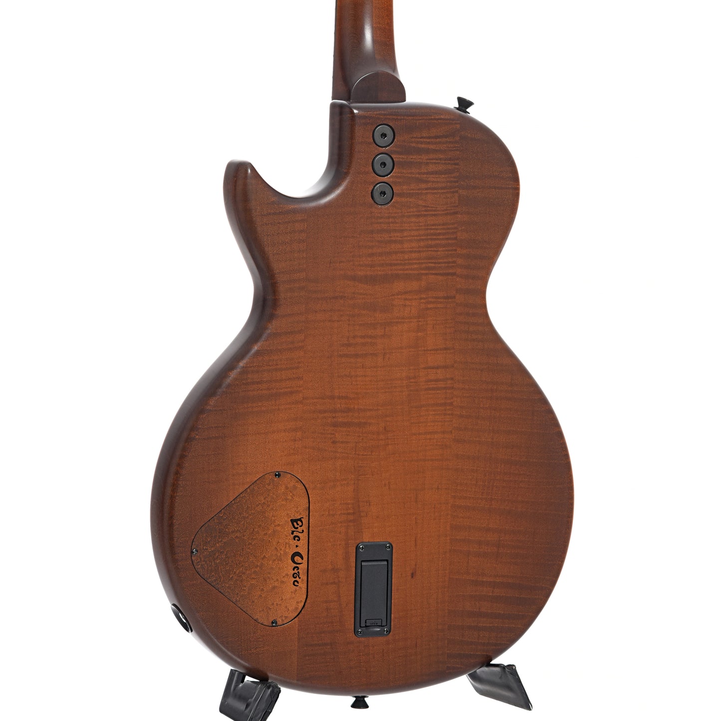 Back and side of Northfield NFO-EL2 EleOcto Electric Octave Mandolin, Auburn Brown Finish  