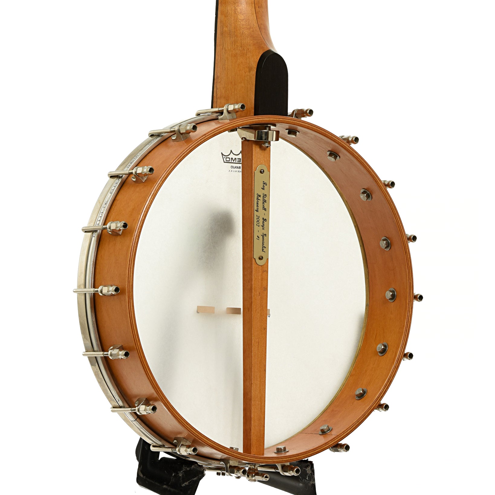 Back and side of Mike Ramsey Custom Maple Special Open Back Banjo