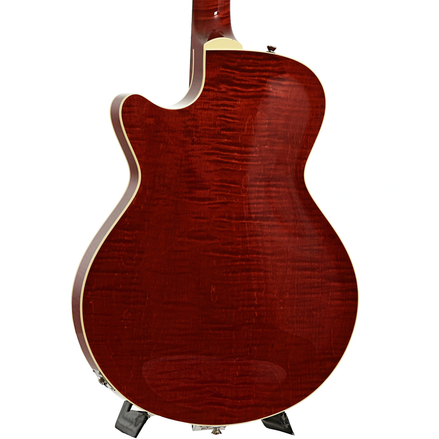 Back and side of Collings 620 SM LC Hollowbody Electric Guitar, Dark Cherry Sunburst