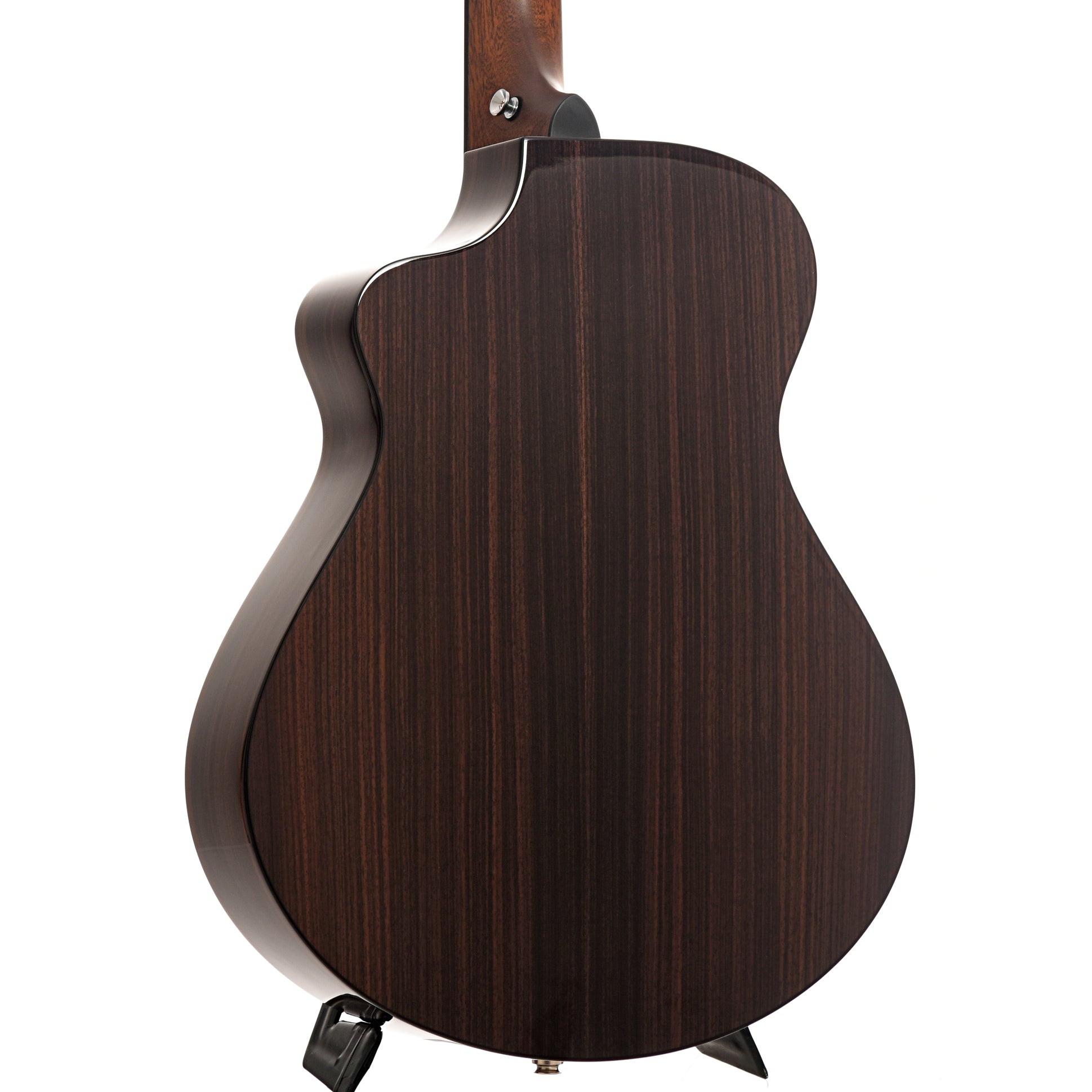 Back and side of Breedlove Premier Companion Edgeburst CE Redwood-EI Rosewood Acoustic-Electric Guitar