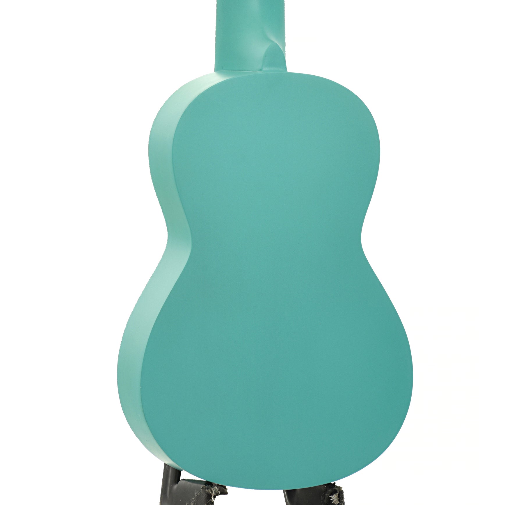 back and side of Ohana SK-10 Soprano Ukulele, Turquoise