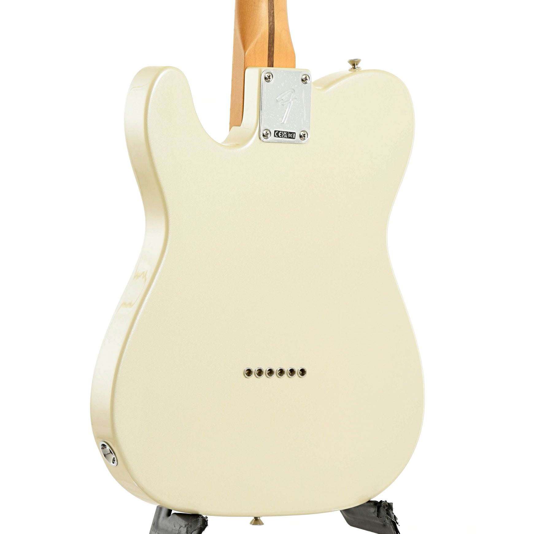 Back and side of Fender Player II Modified Telecaster SH, Olympic Pearl