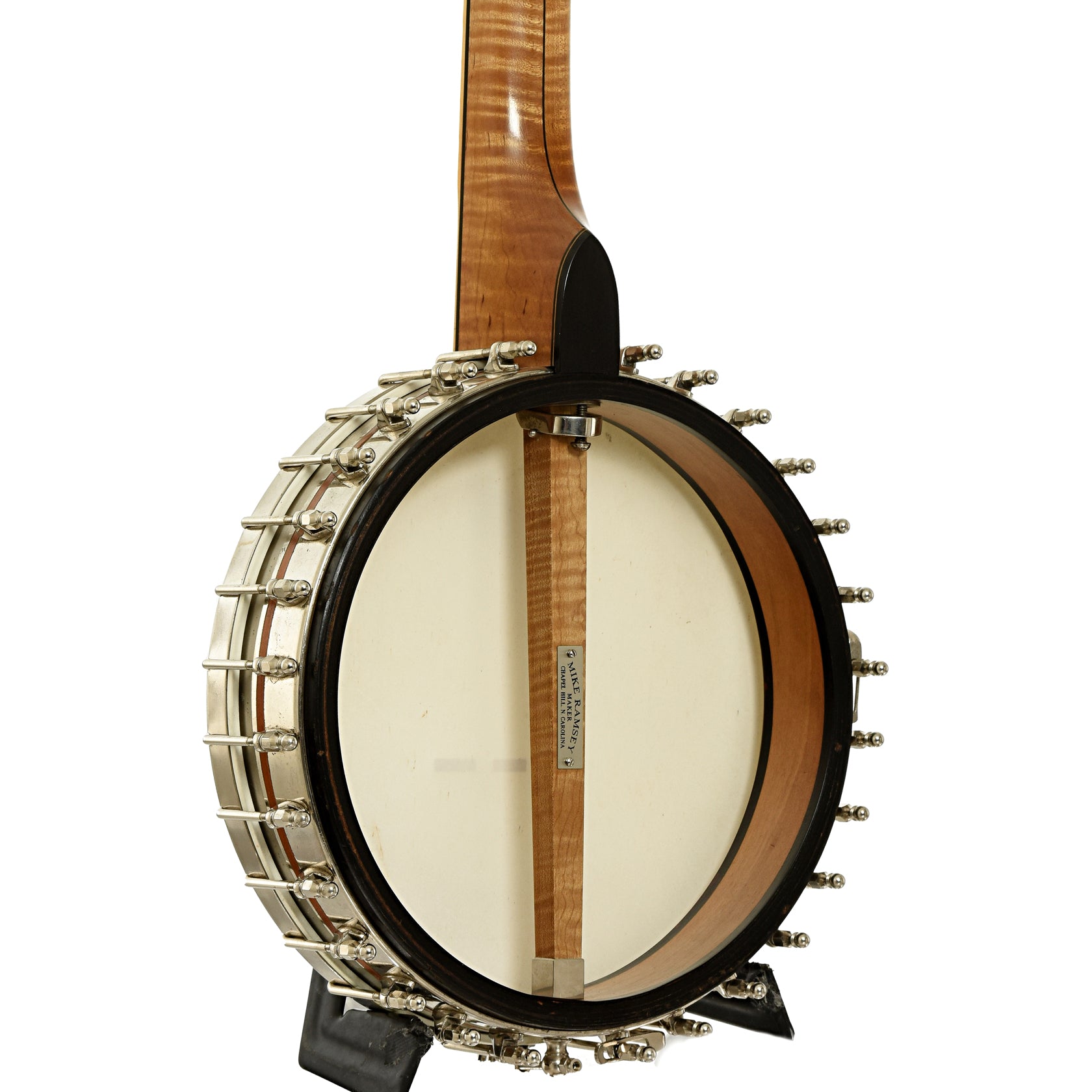 Back and side of Ramsey / Vega Whyte Laydie Conversion Open Back Banjo