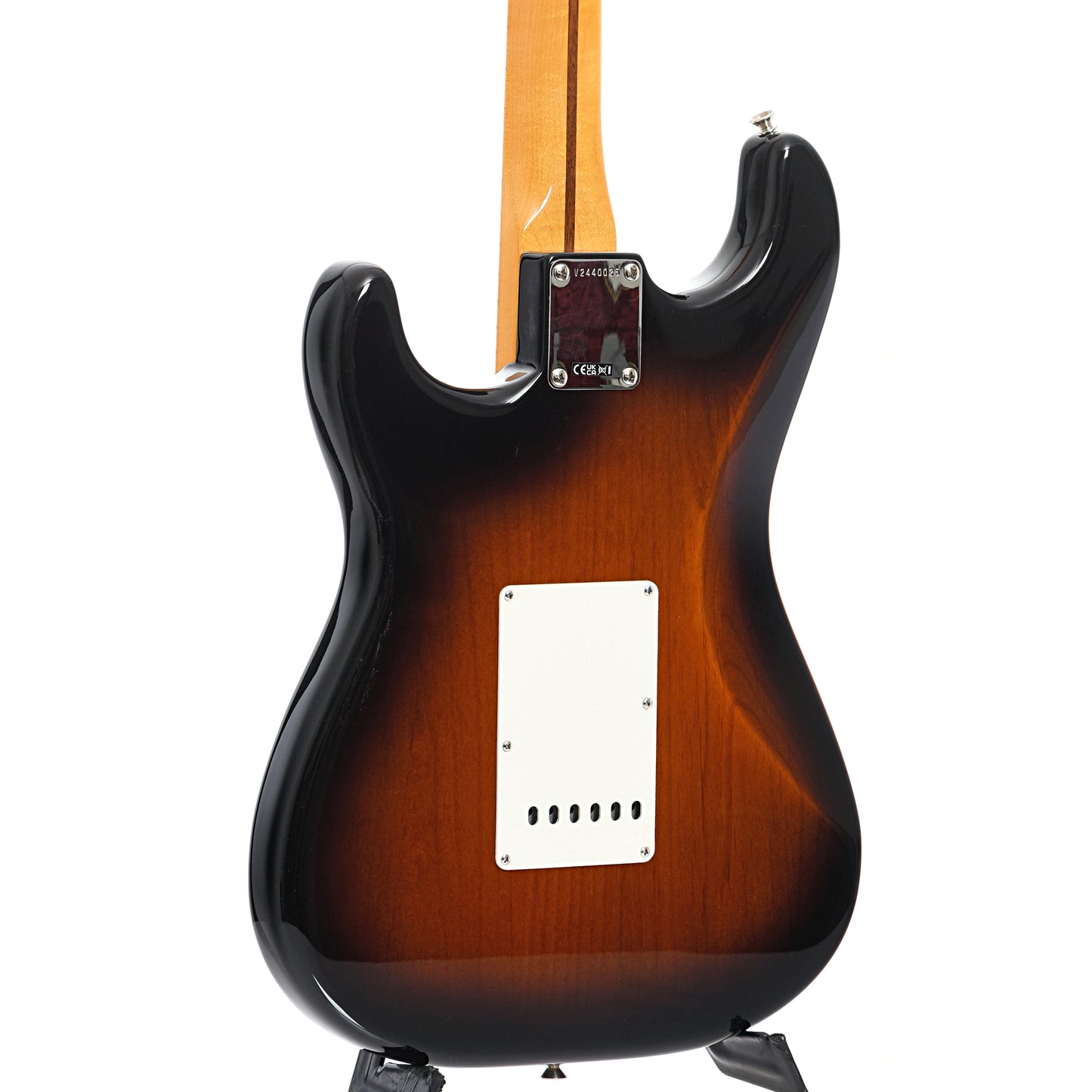 Back and side of Fender American Vintage II 1957 Stratocaster, 2-Color Sunburst