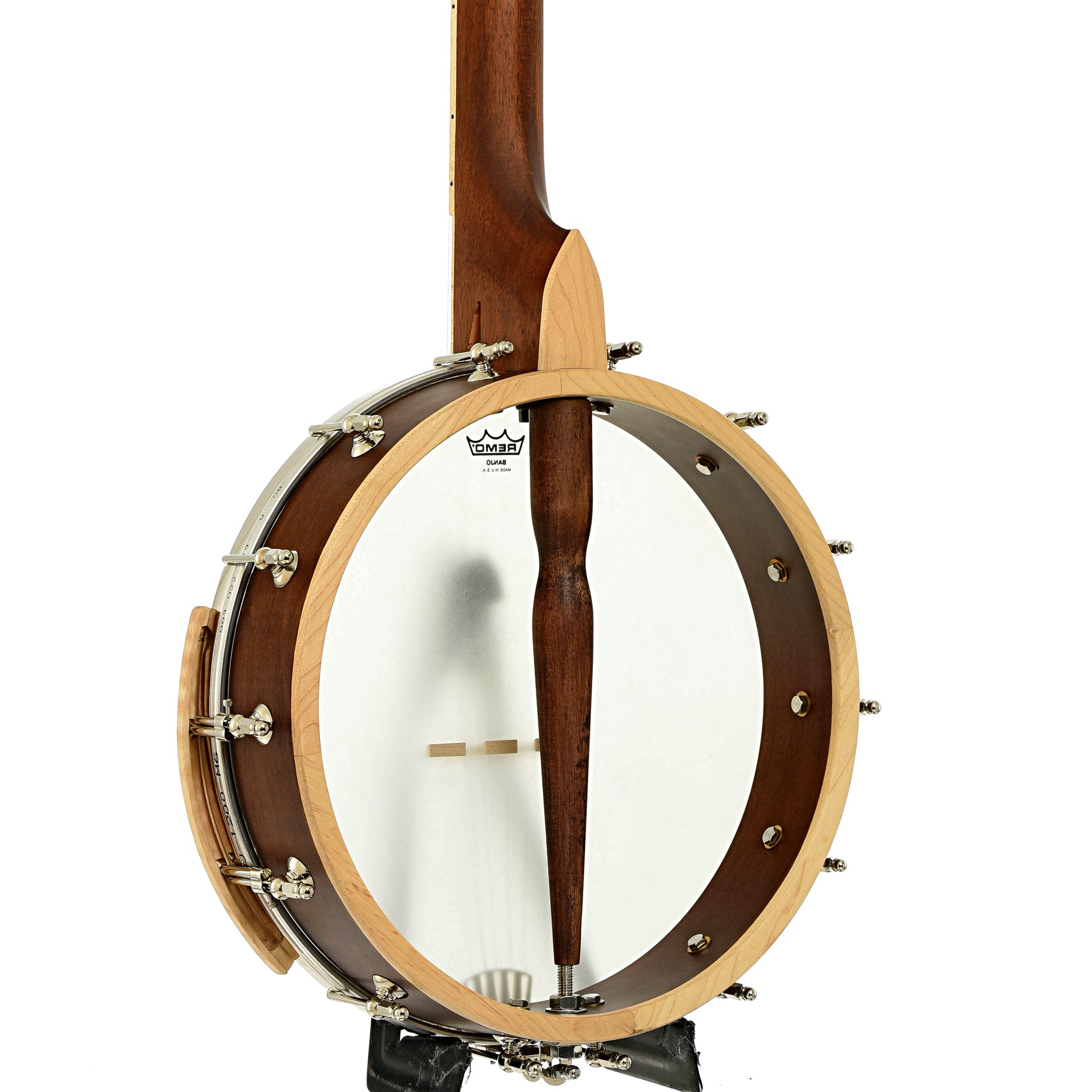 Back and side of Gold Tone Lefthanded HM-100 High Moon Openback Banjo 