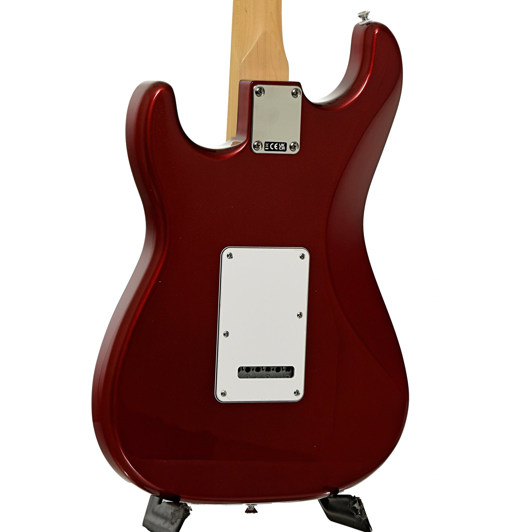 Back and side of Fender Standard Stratocaster Electric Guitar, Candy Cola