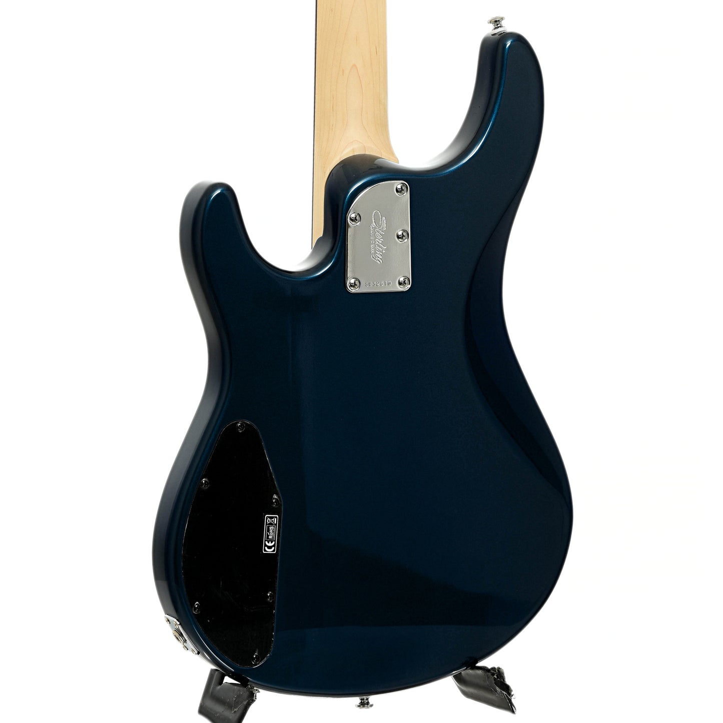 Back and side of Sterling by Music Man Sterling Electric Bass, Blue Pearl
