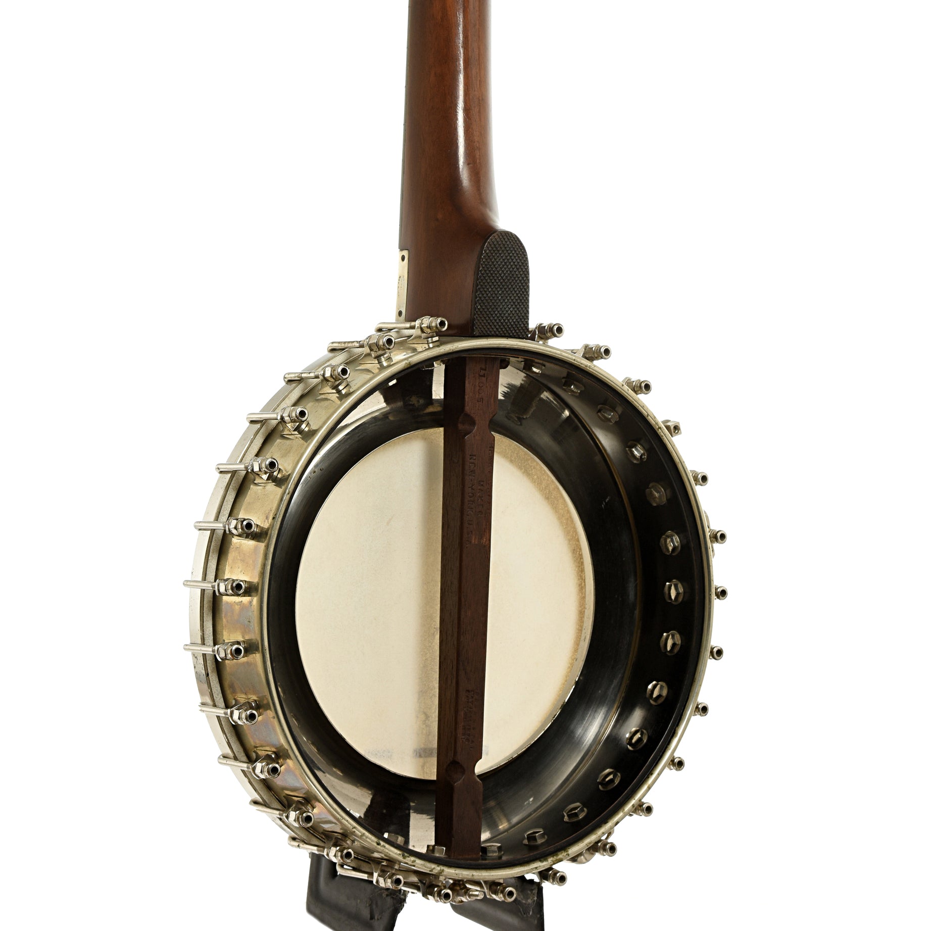 Back and side of H.C. Dobson Openback Banjo