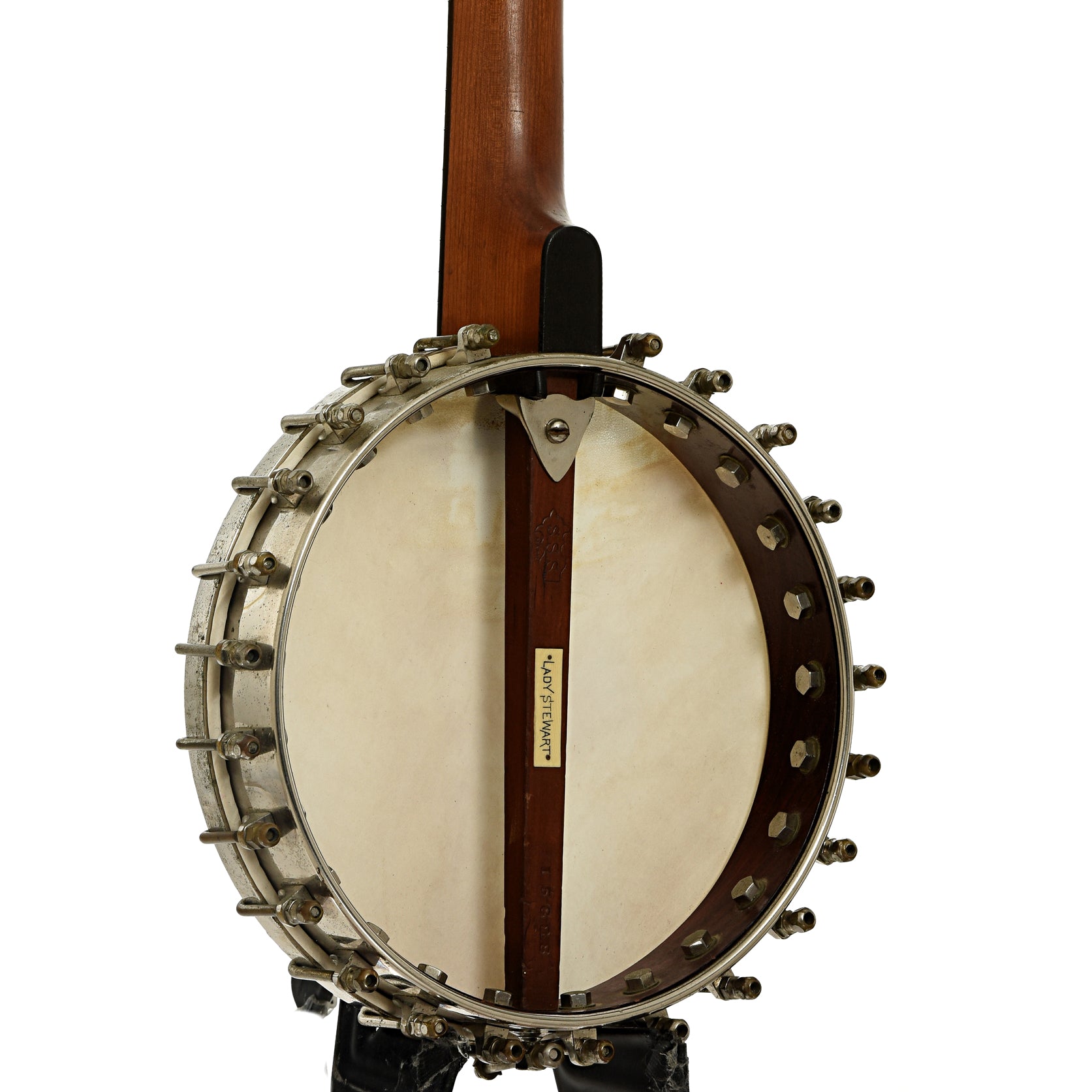 Back and side of S.S. Stewart Lady Stewart No.2 Openback Banjo