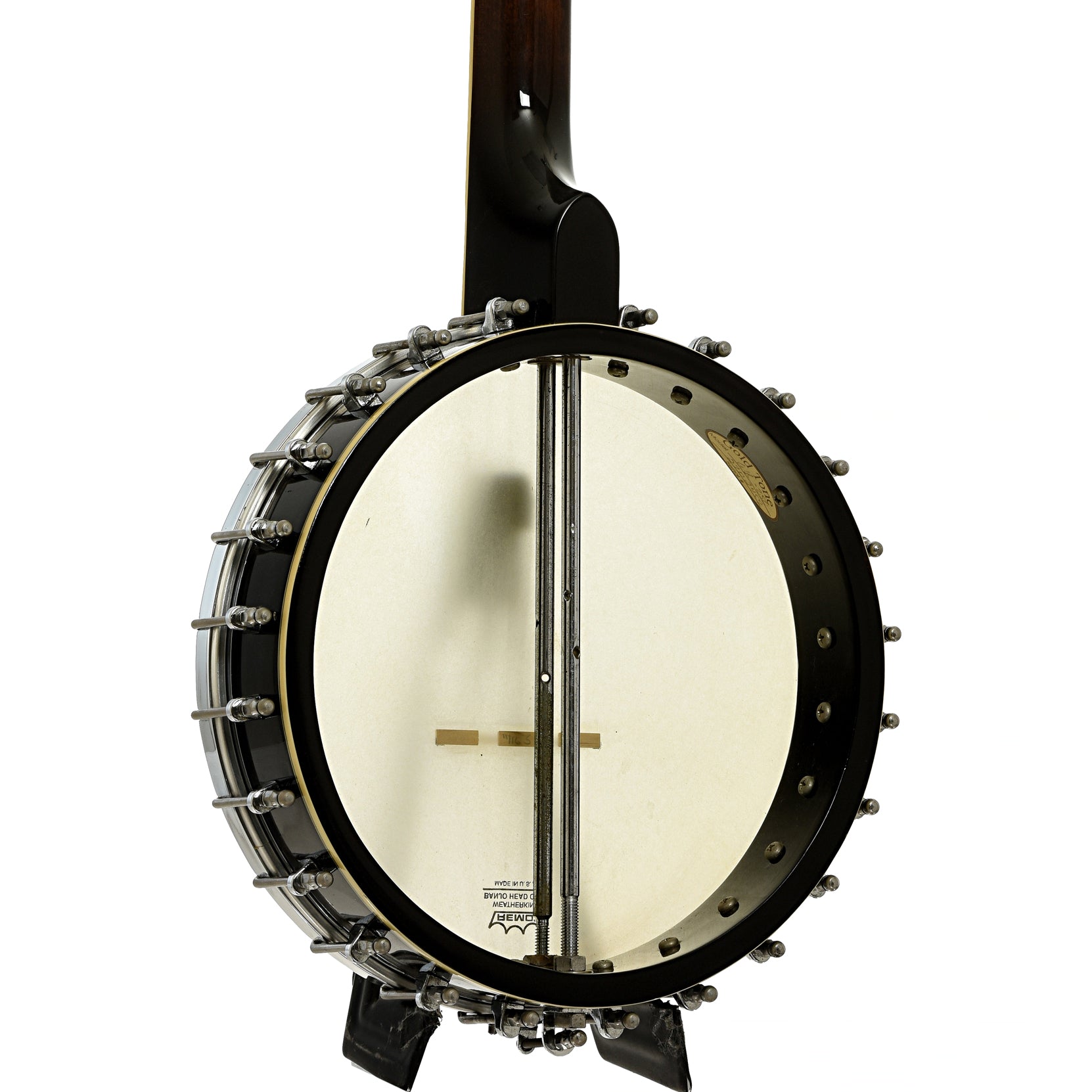 Back and side of Gold Tone WL-250 Whyte Laydie Open Back Banjo