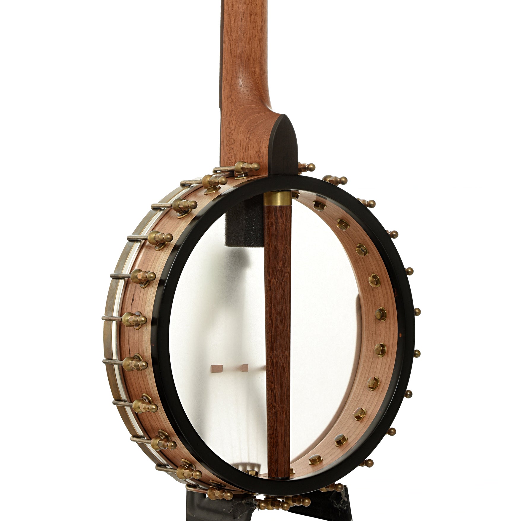Back and side of Ome Tupelo 11in Openback Banjo, Mahogany Neck