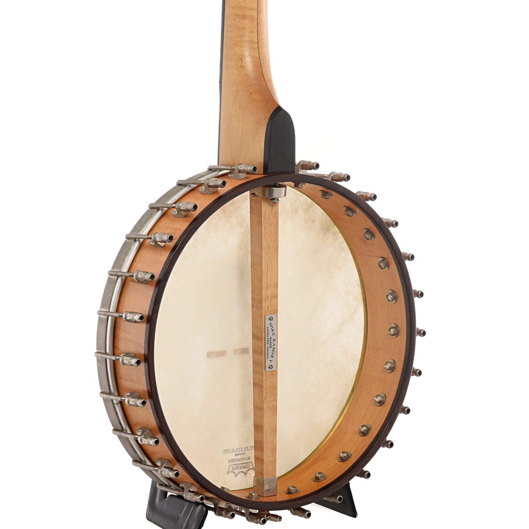 Back and side of Chanterelle Maple Special 12" Open Back Banjo