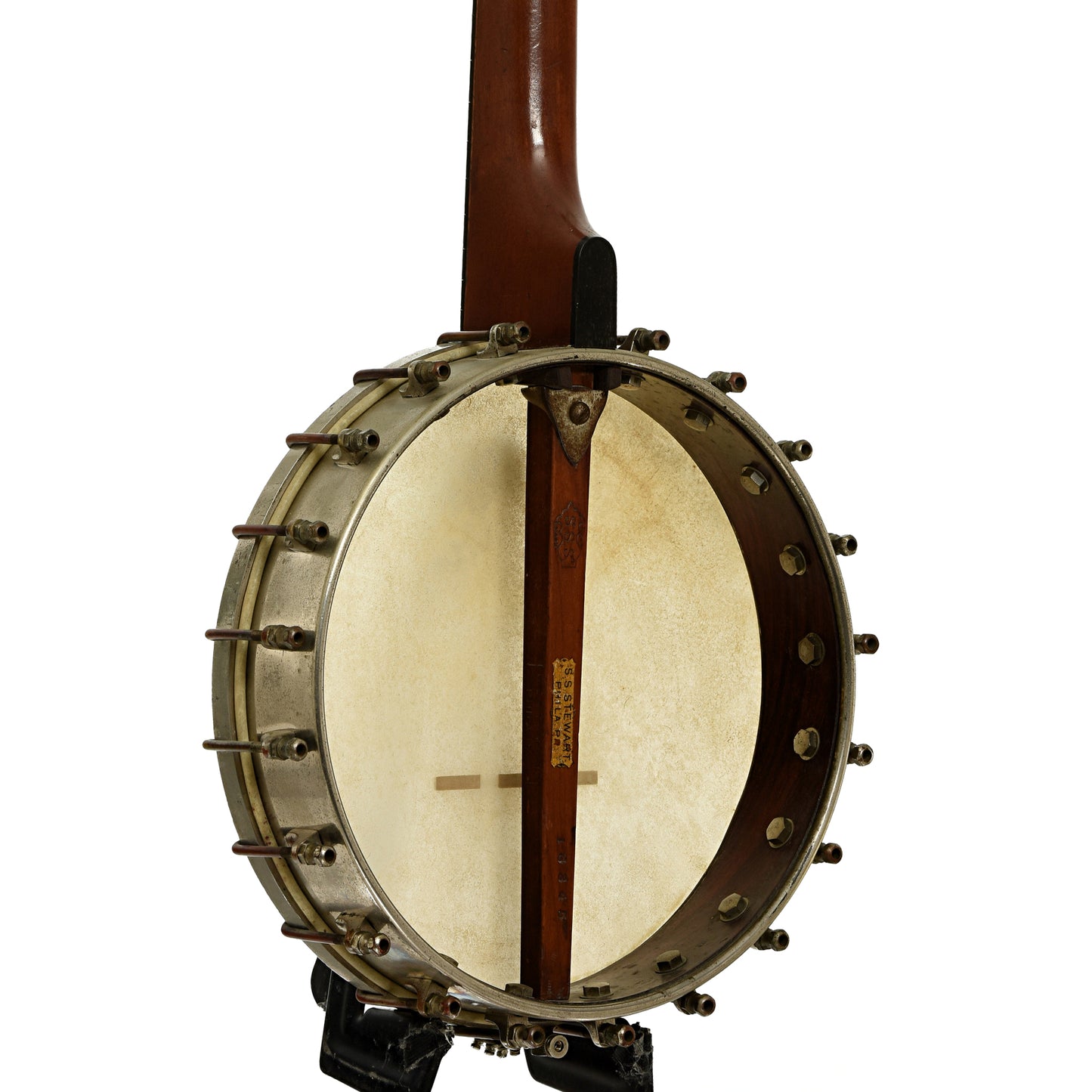 Back and side of S.S. Stewart American Princess Openback Banjo