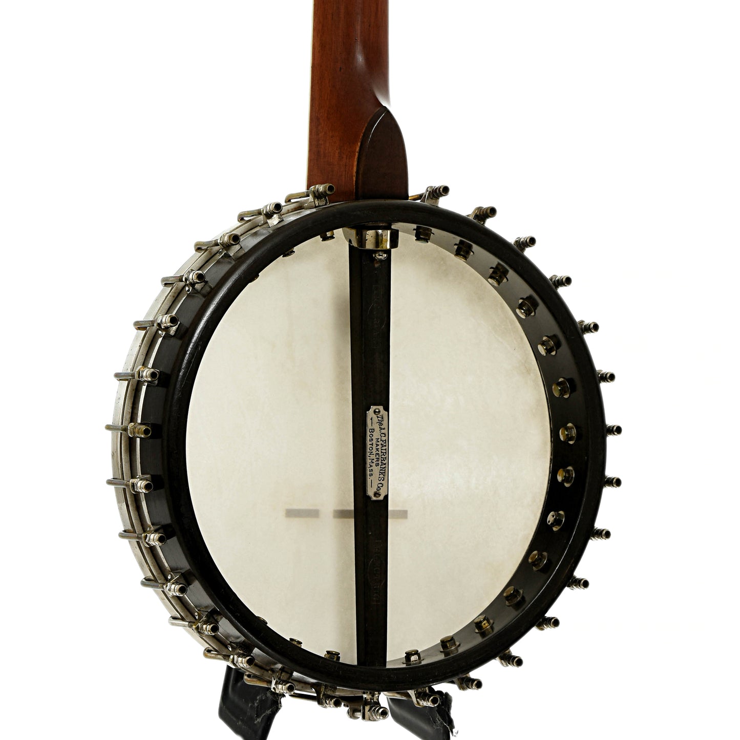 Back and side of Fairbanks Imperial Electric No.0 Open Back Banjo