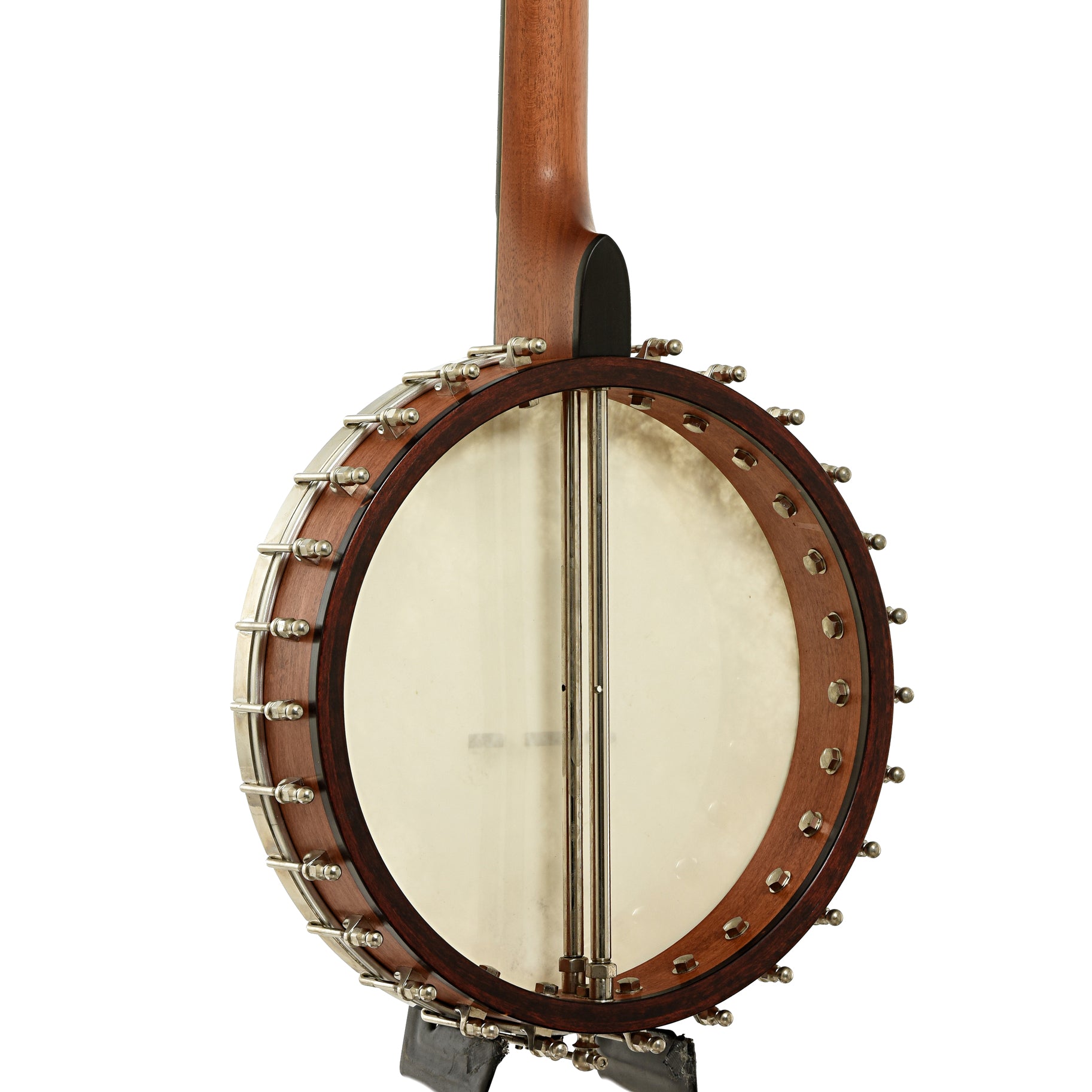 Back and side of Ome Celtic Alpha Open Back Banjo 