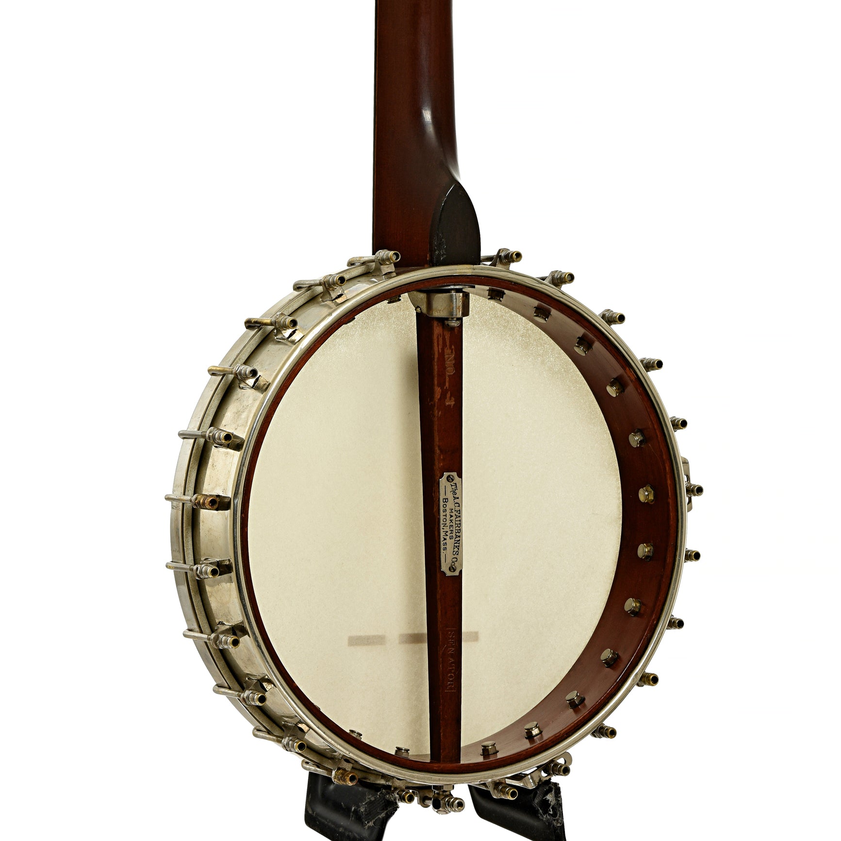 Back and side of Fairbanks Senator No.1 Open Back Banjo 