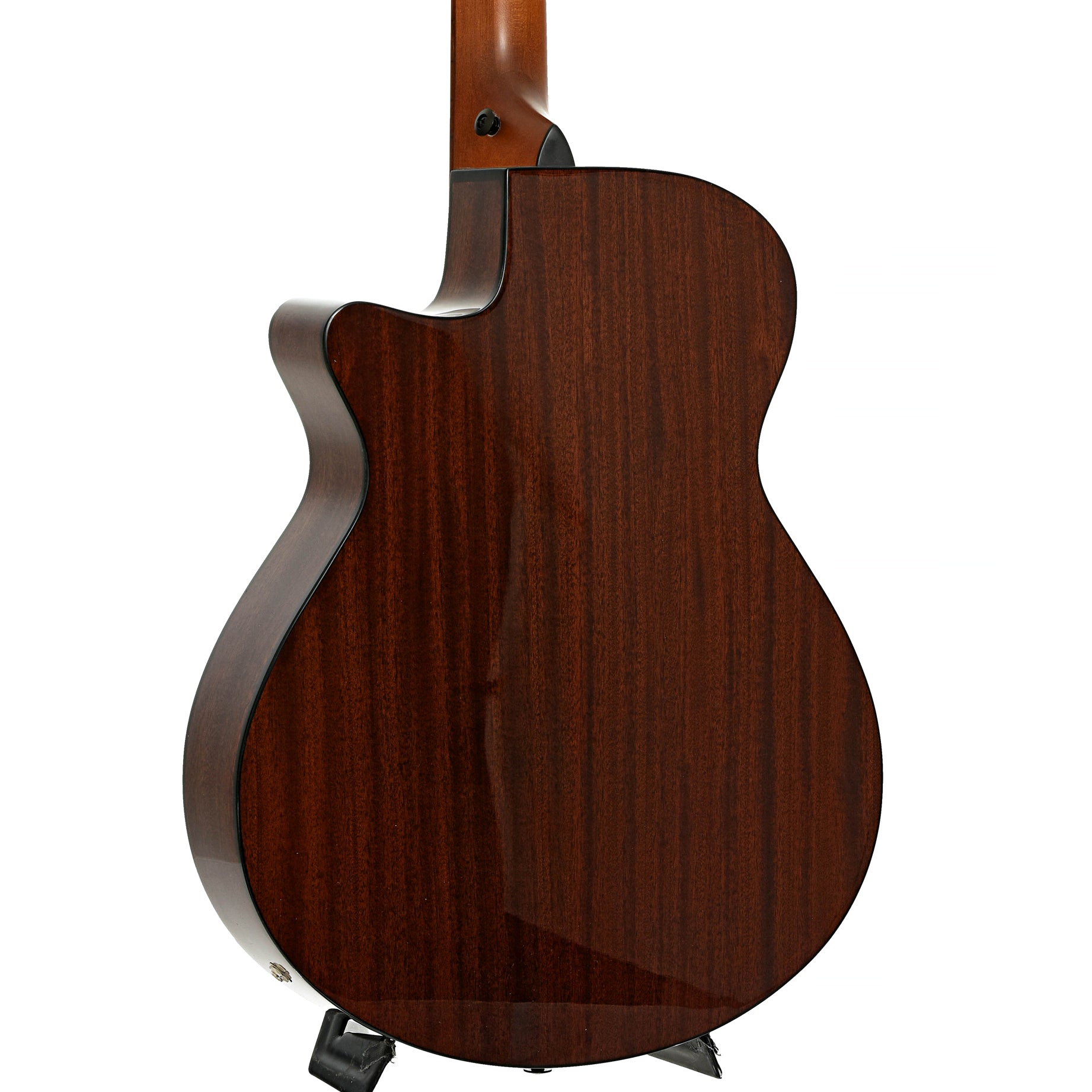 Back and side of Ibanez AEGB25E Acoustic-Electric Bass Guitar - Transparent Black Sunburst