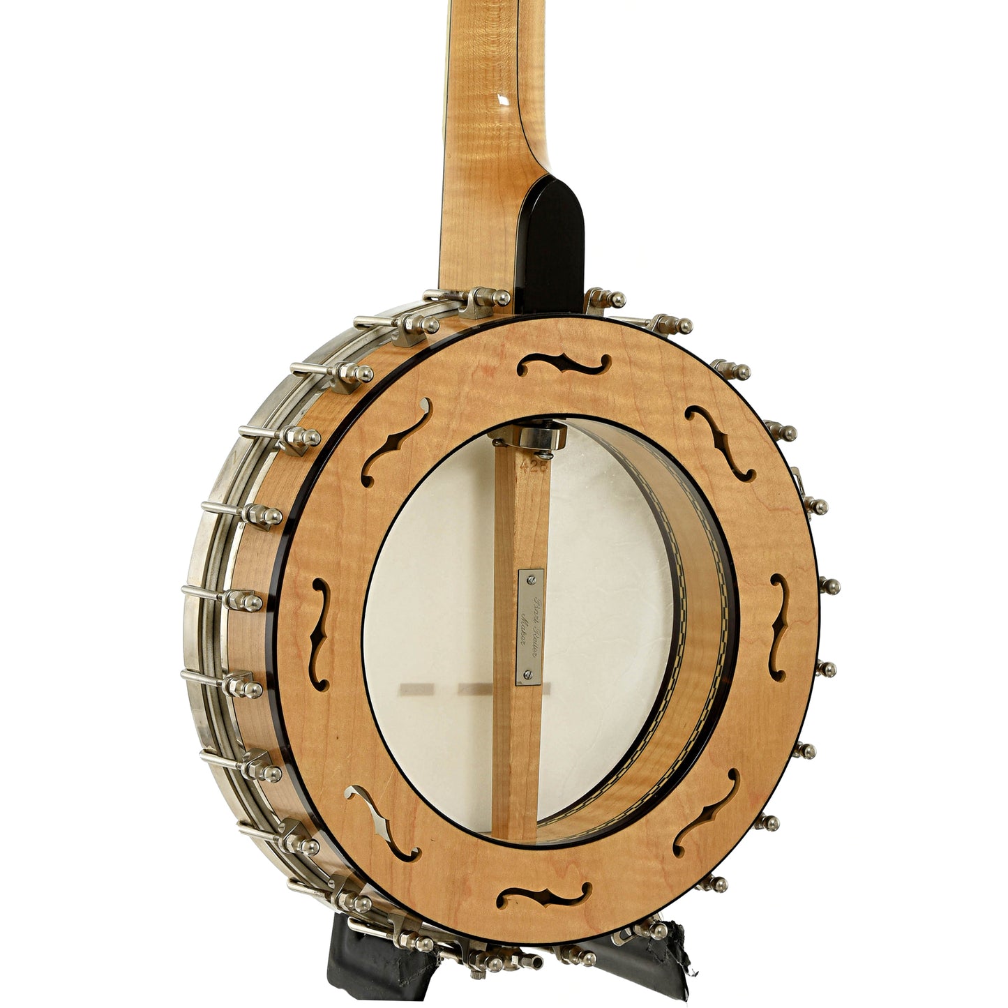 Back and side of Bart Reiter Professional Custom Open Back Banjo