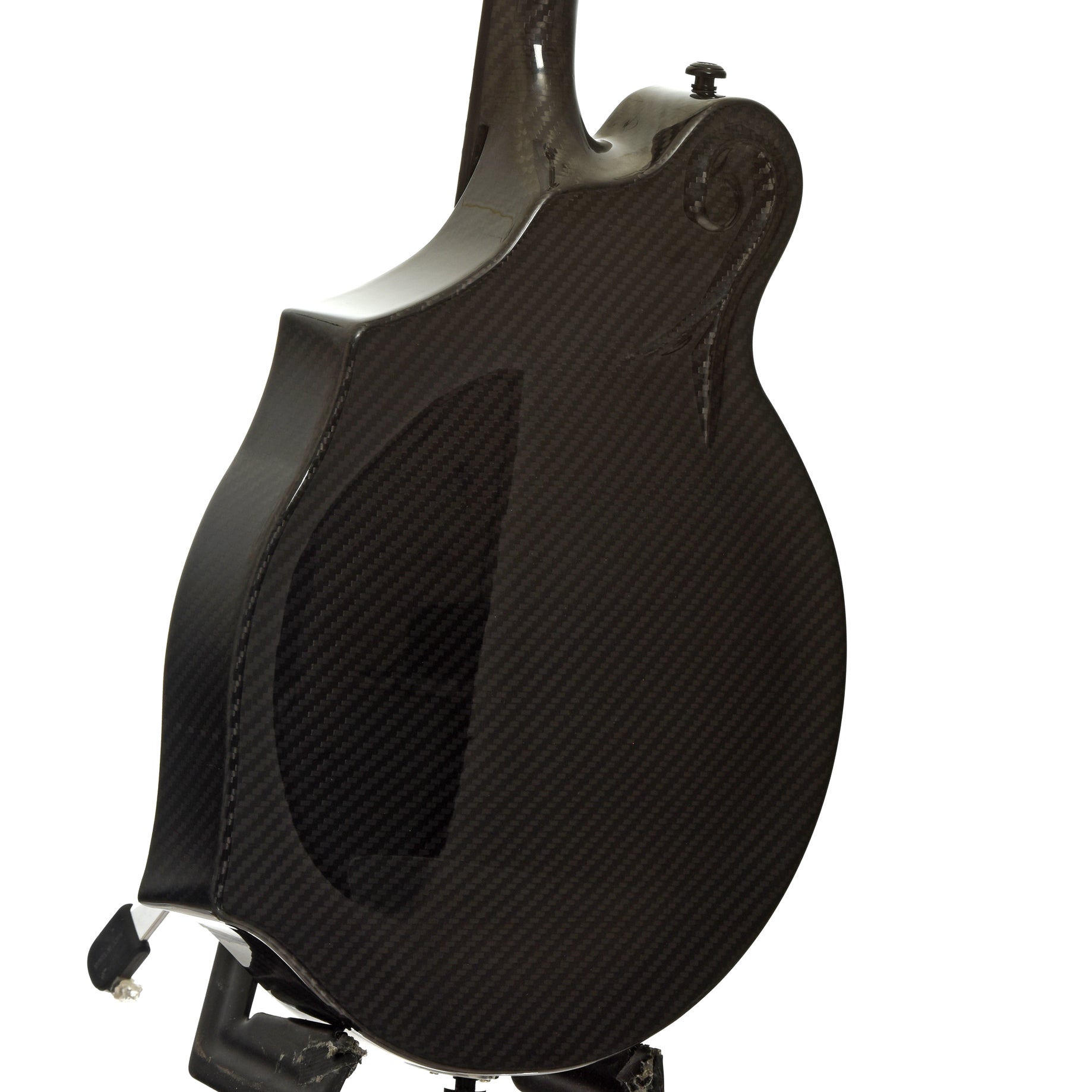 Back and side of KLOS Carbon Fiber F-Style Mandolin