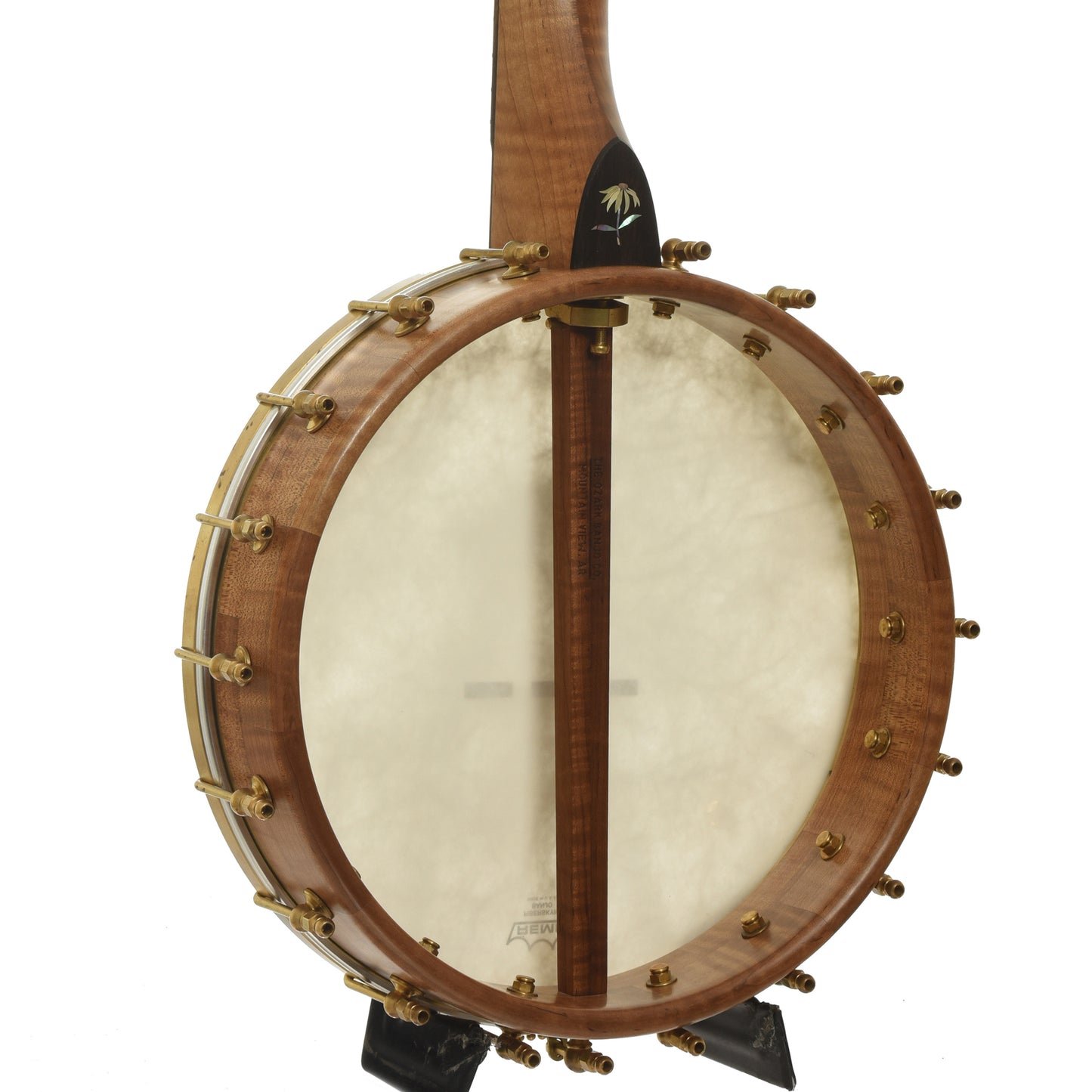 Back andm side of Ozark Banjo Co. Maple Whyte Laydie 12" Openback Banjo