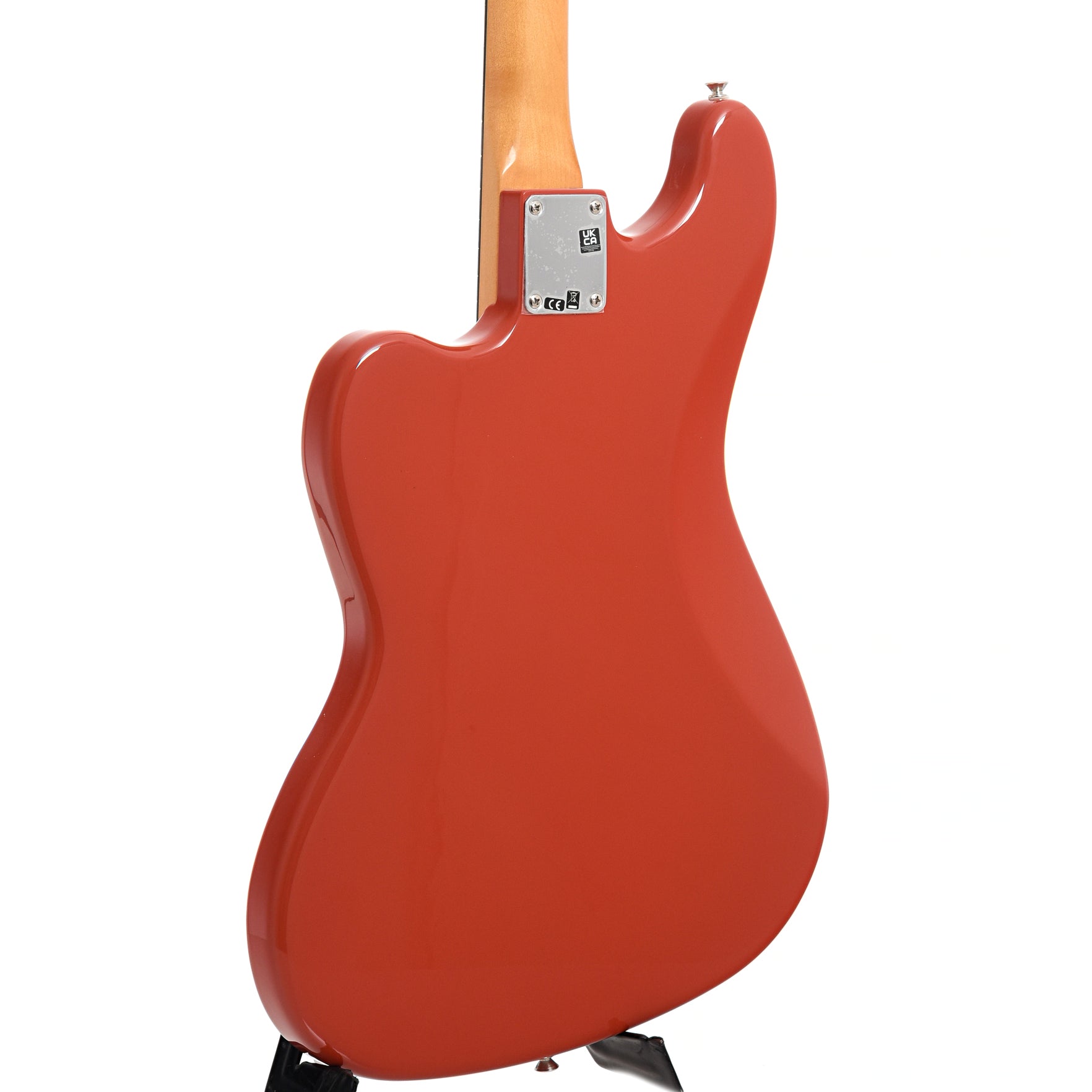 back and side of Fender Vintera II '60s Bass VI, Fiesta Red