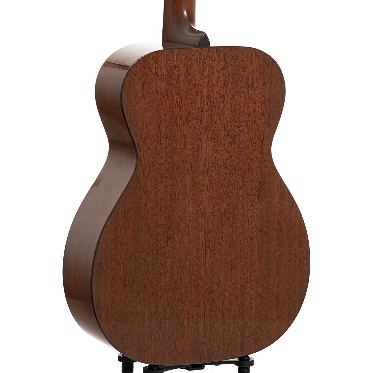 Back and side of Pre-War Guitars Co. OM Mahogany, Level 1, Modern Neck Profile